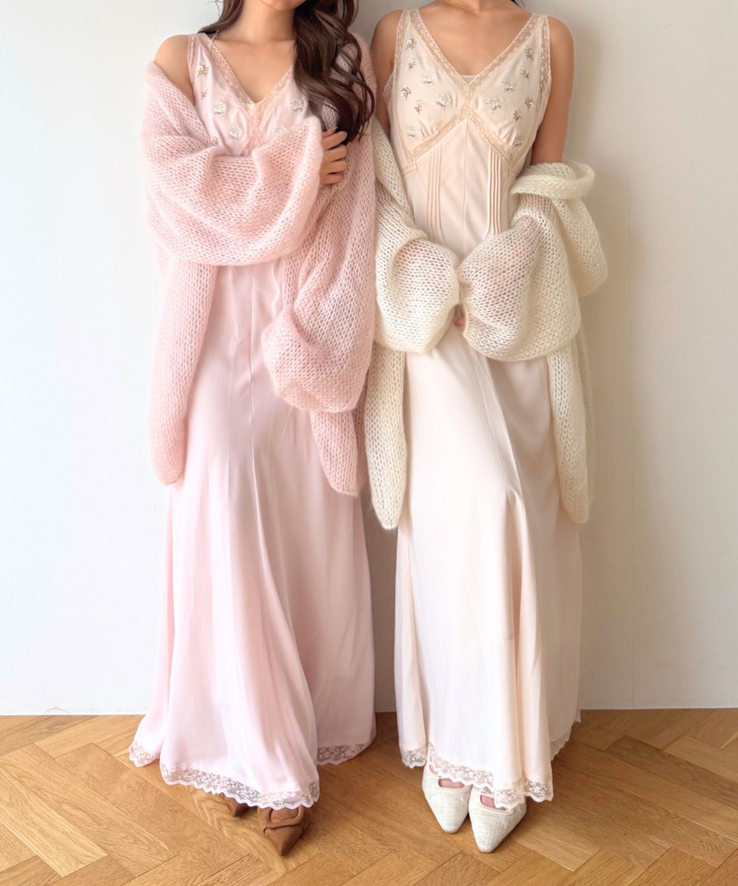 2wayキッドモヘヤシアーニット