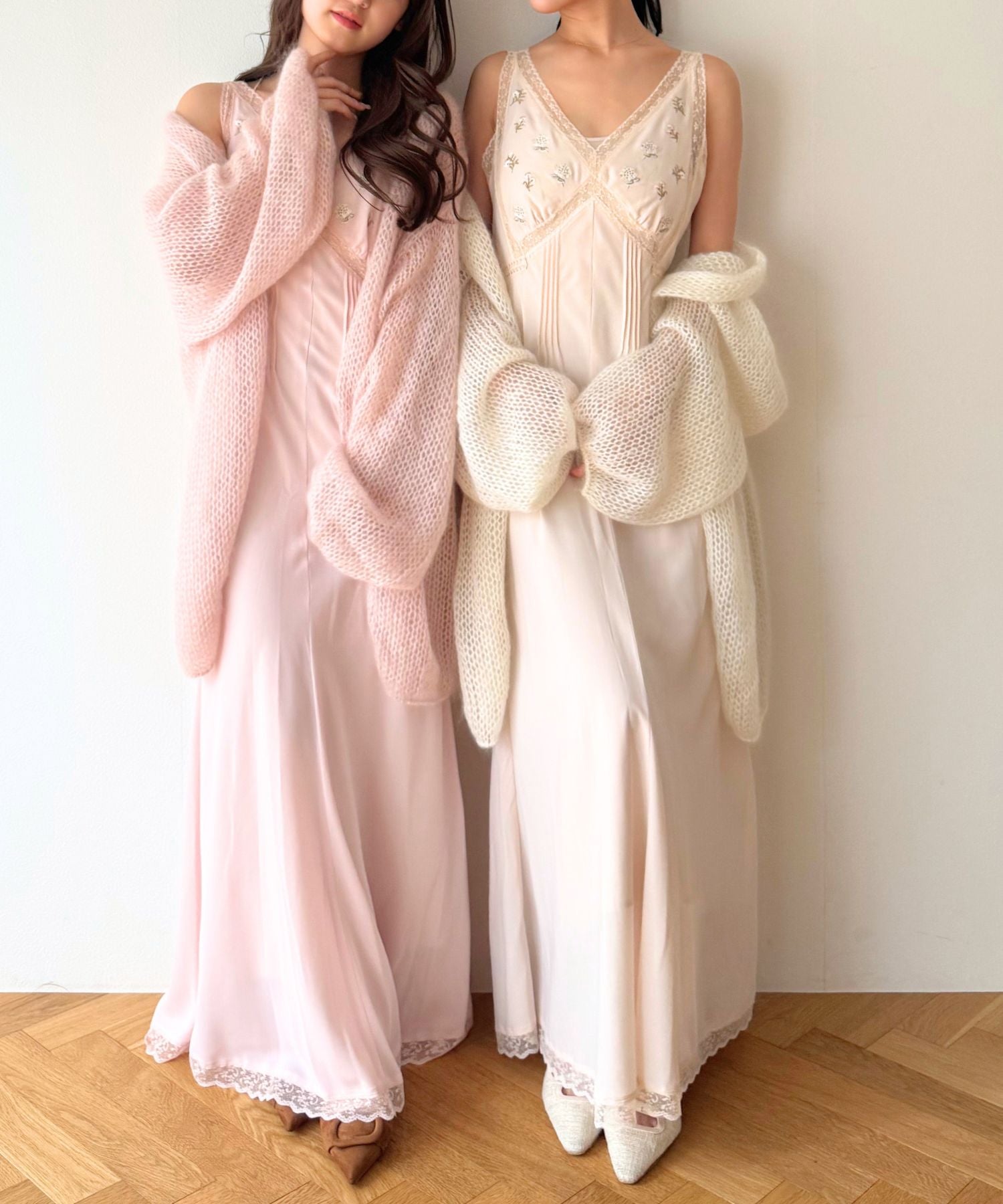 2wayキッドモヘヤシアーニット