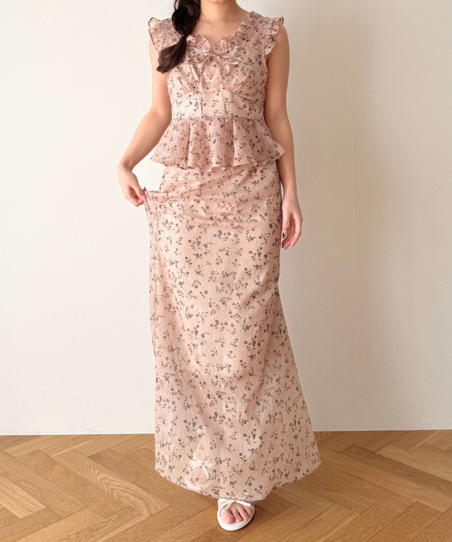 ラメドットフルールブラウス