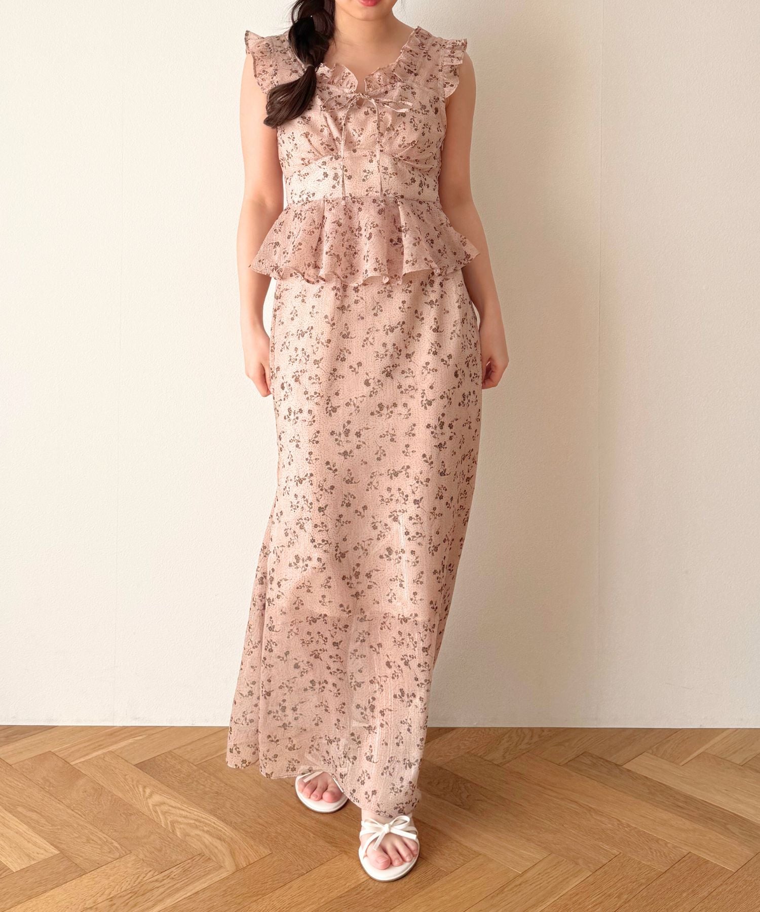 ラメドットフルールブラウス