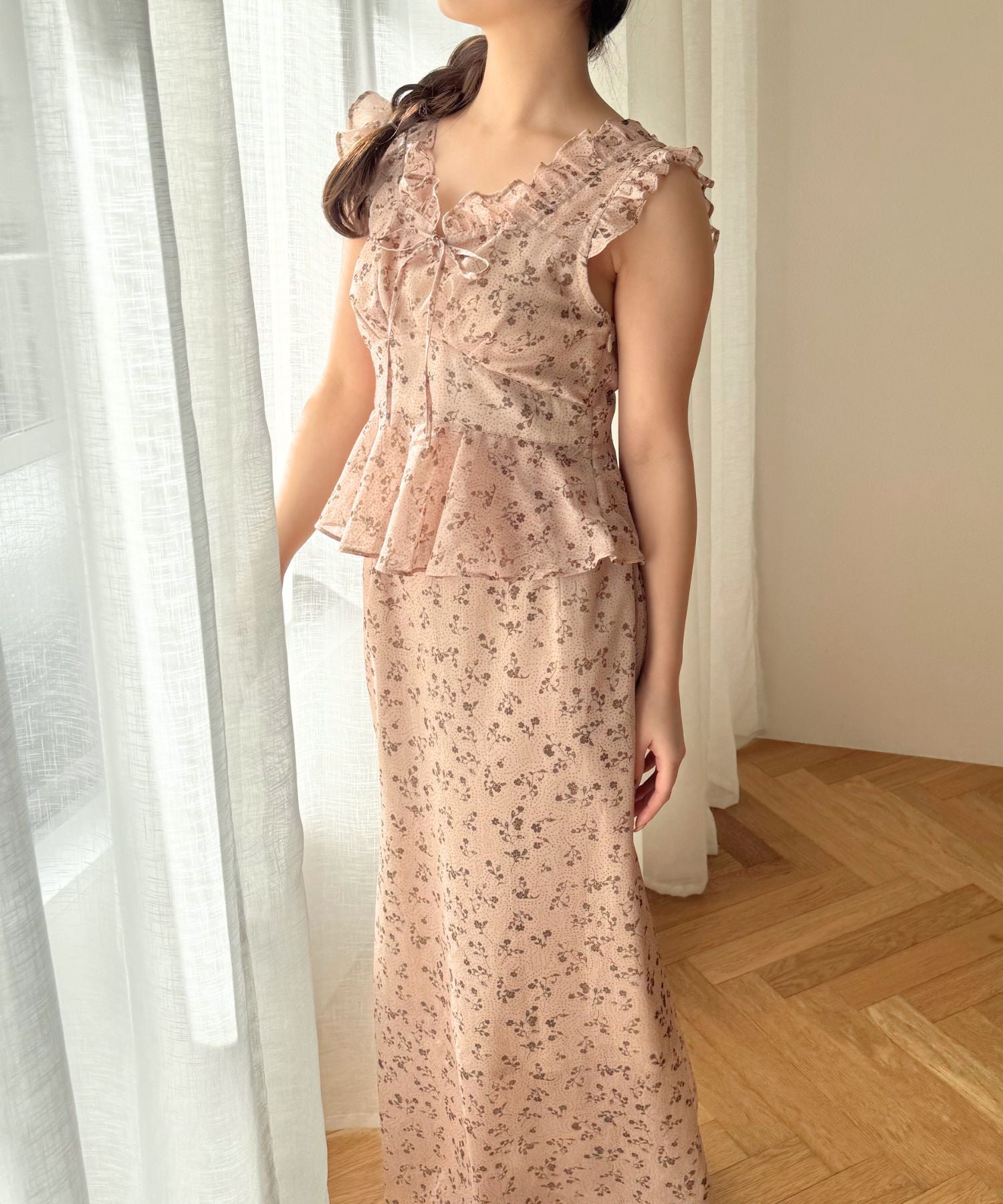 ラメドットフルールブラウス