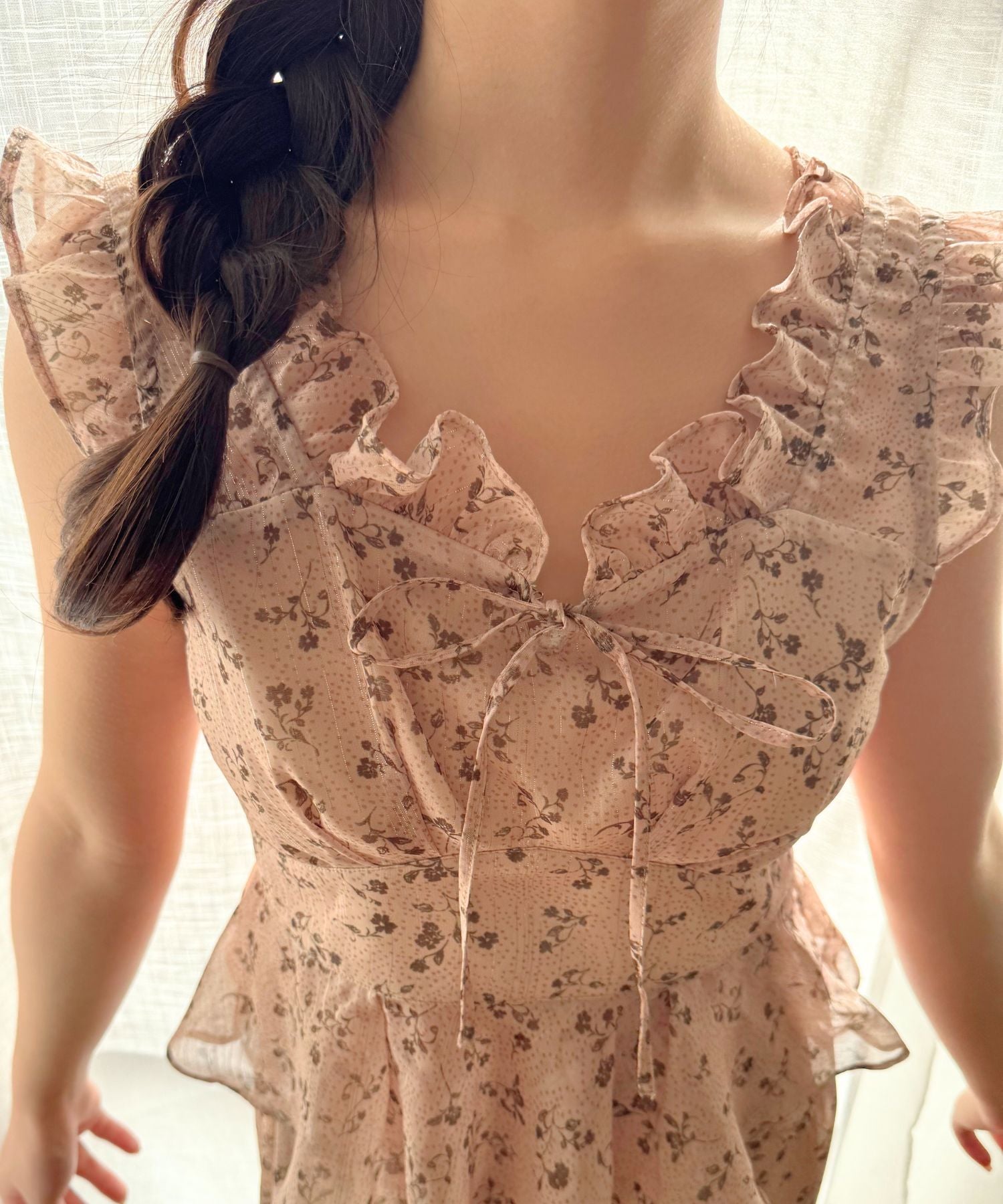 ラメドットフルールブラウス