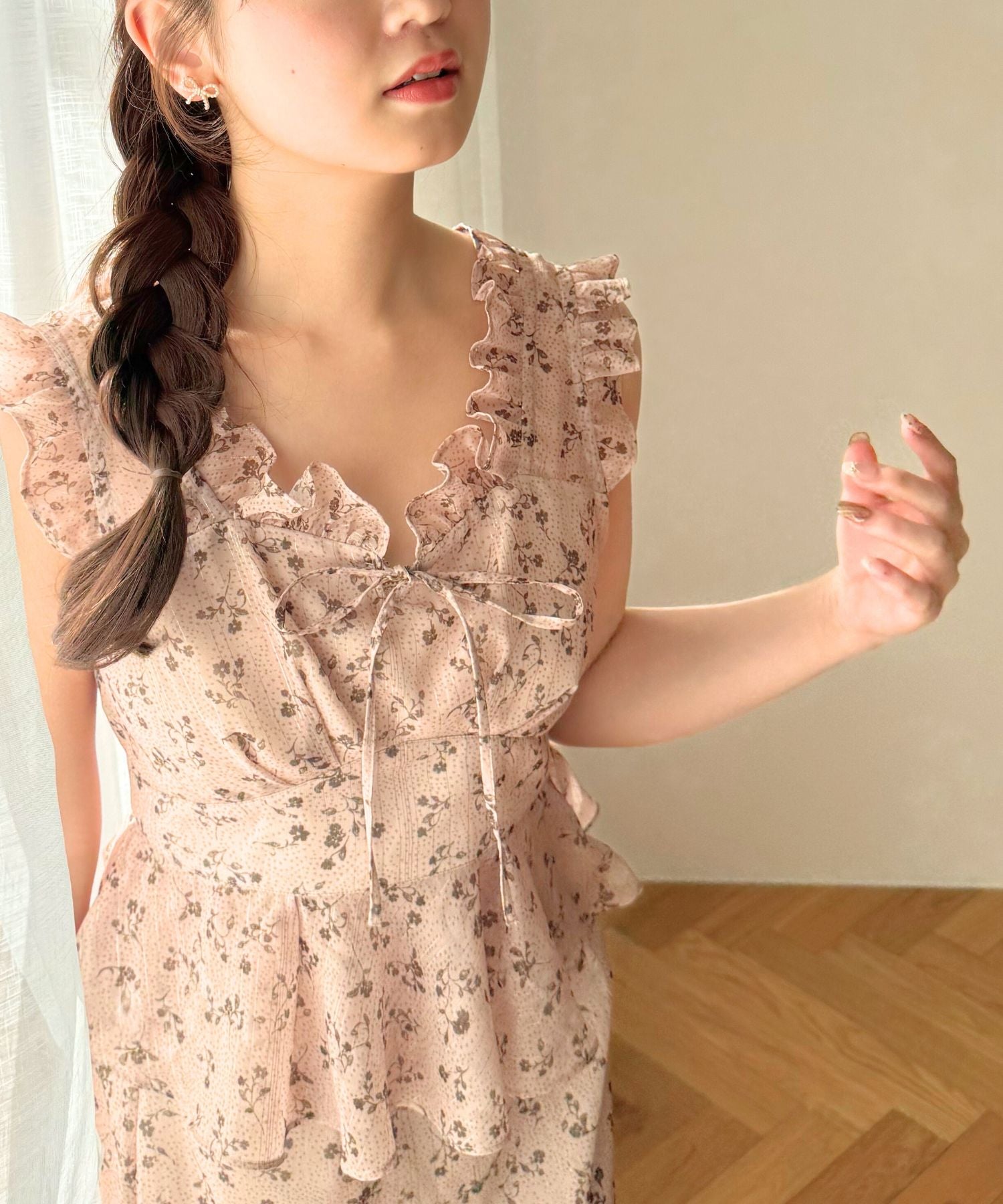 ラメドットフルールブラウス