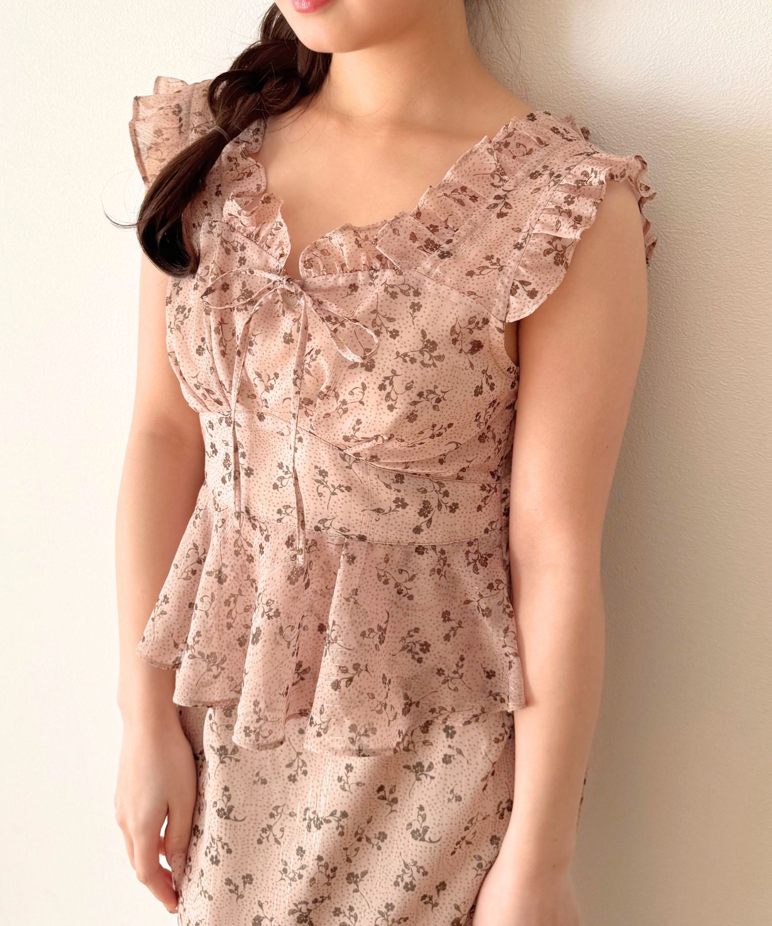 ラメドットフルールブラウス