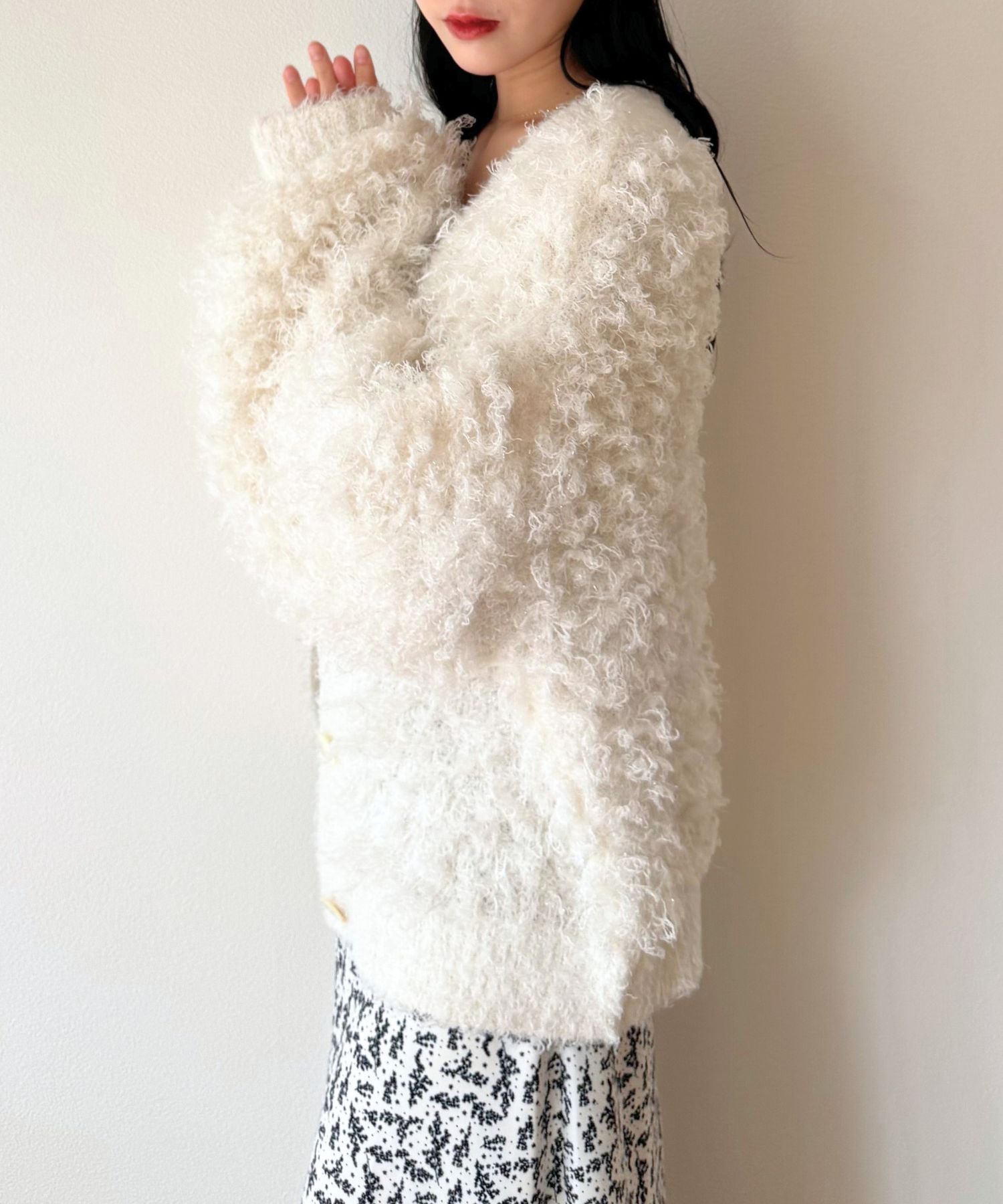 ラメフラッフィ―カーディガン