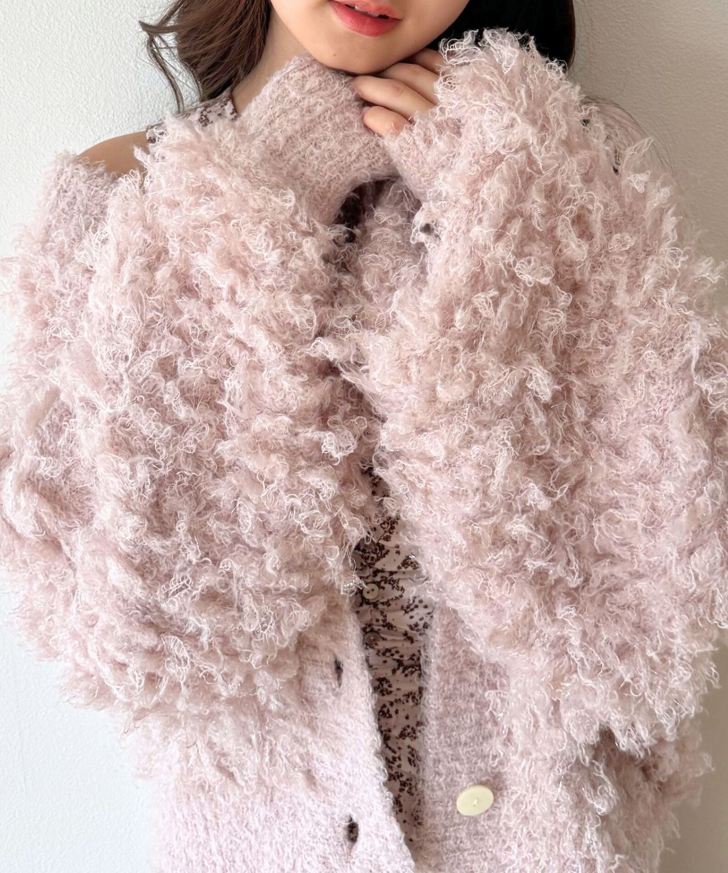 ラメフラッフィ―カーディガン