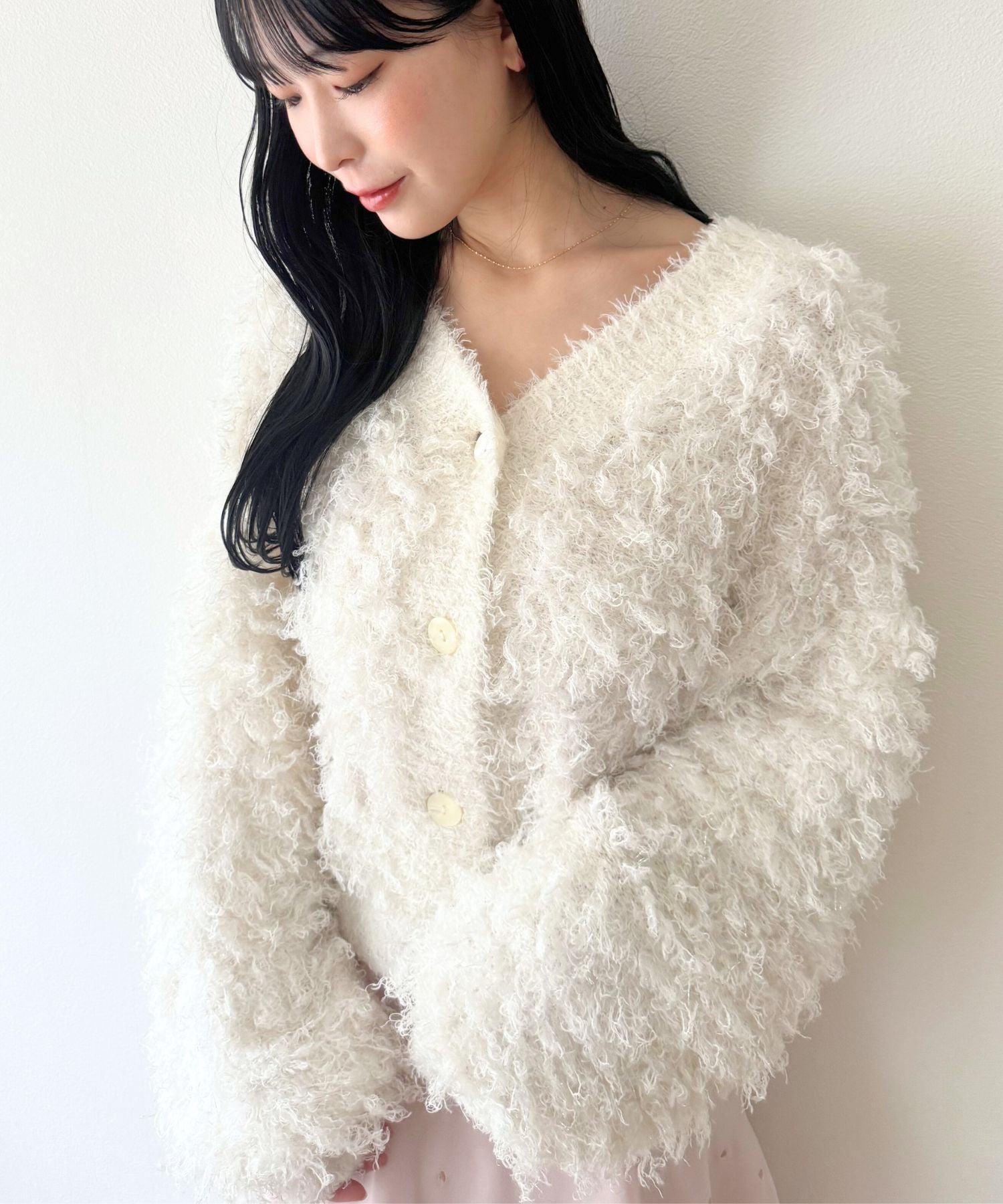 ラメフラッフィ―カーディガン