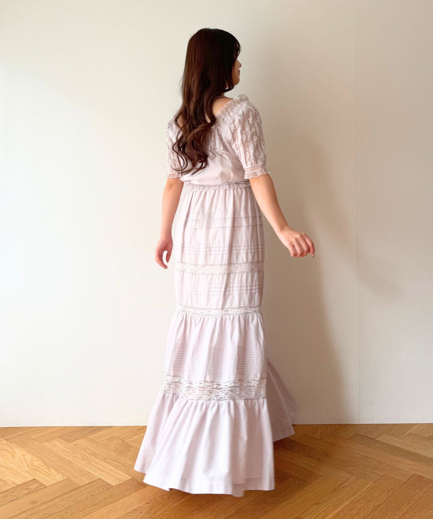 レースMIXヴィクトリアンブラウス