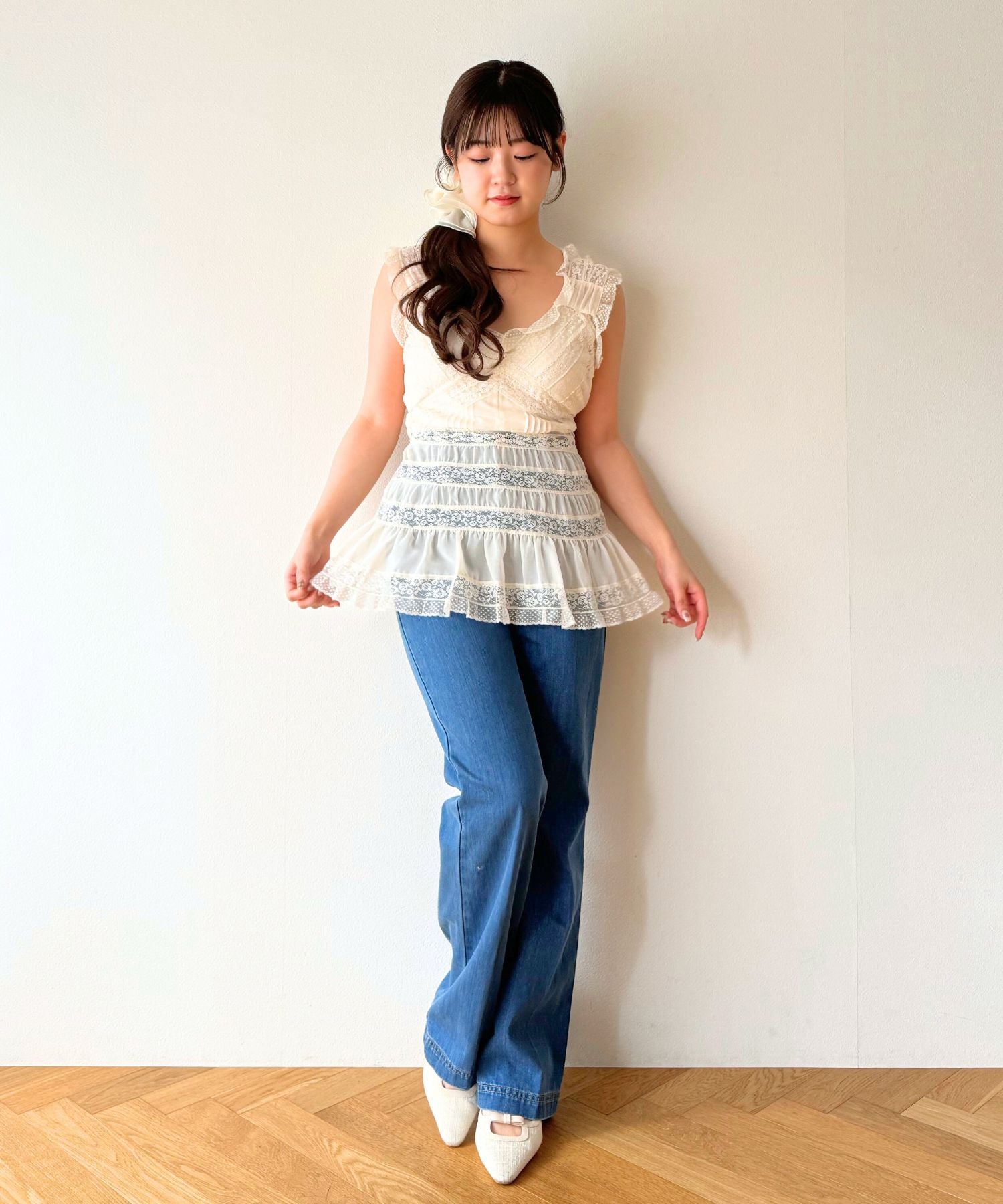 パッチポケットデニムパンツ