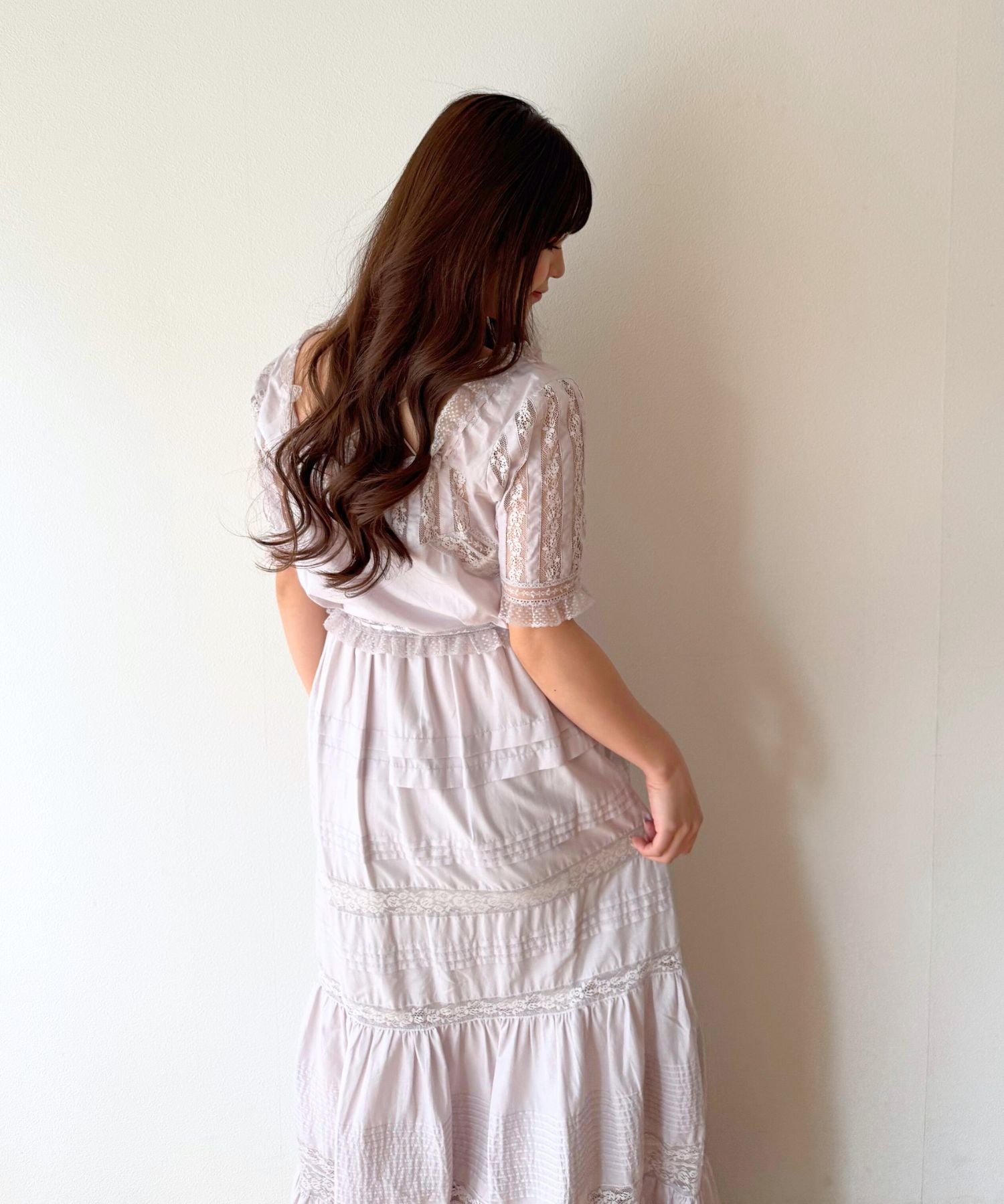 レースMIXヴィクトリアンブラウス