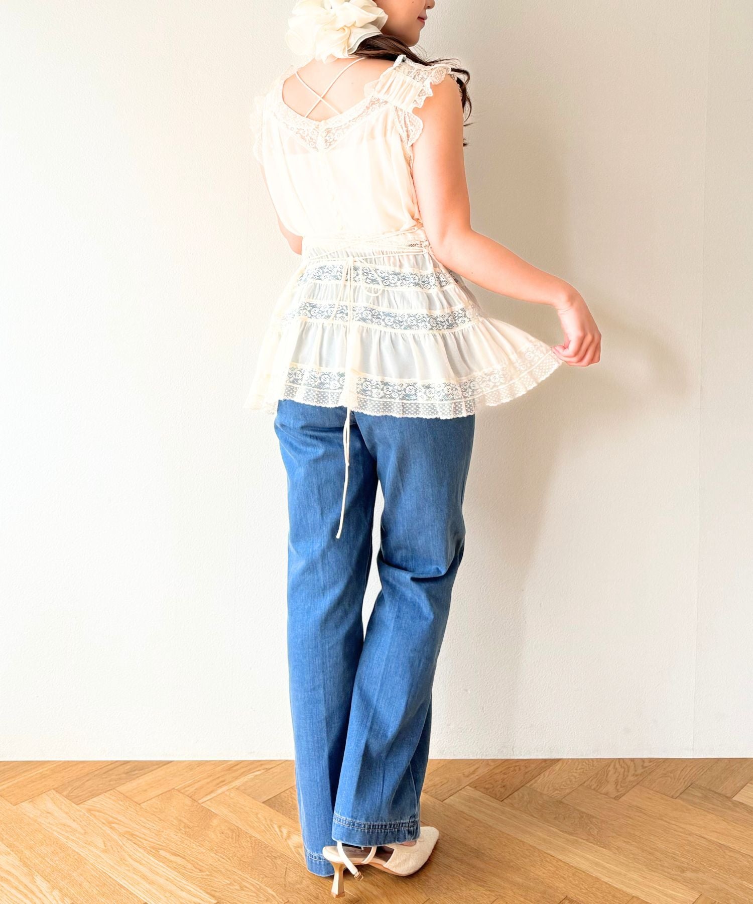 パッチポケットデニムパンツ