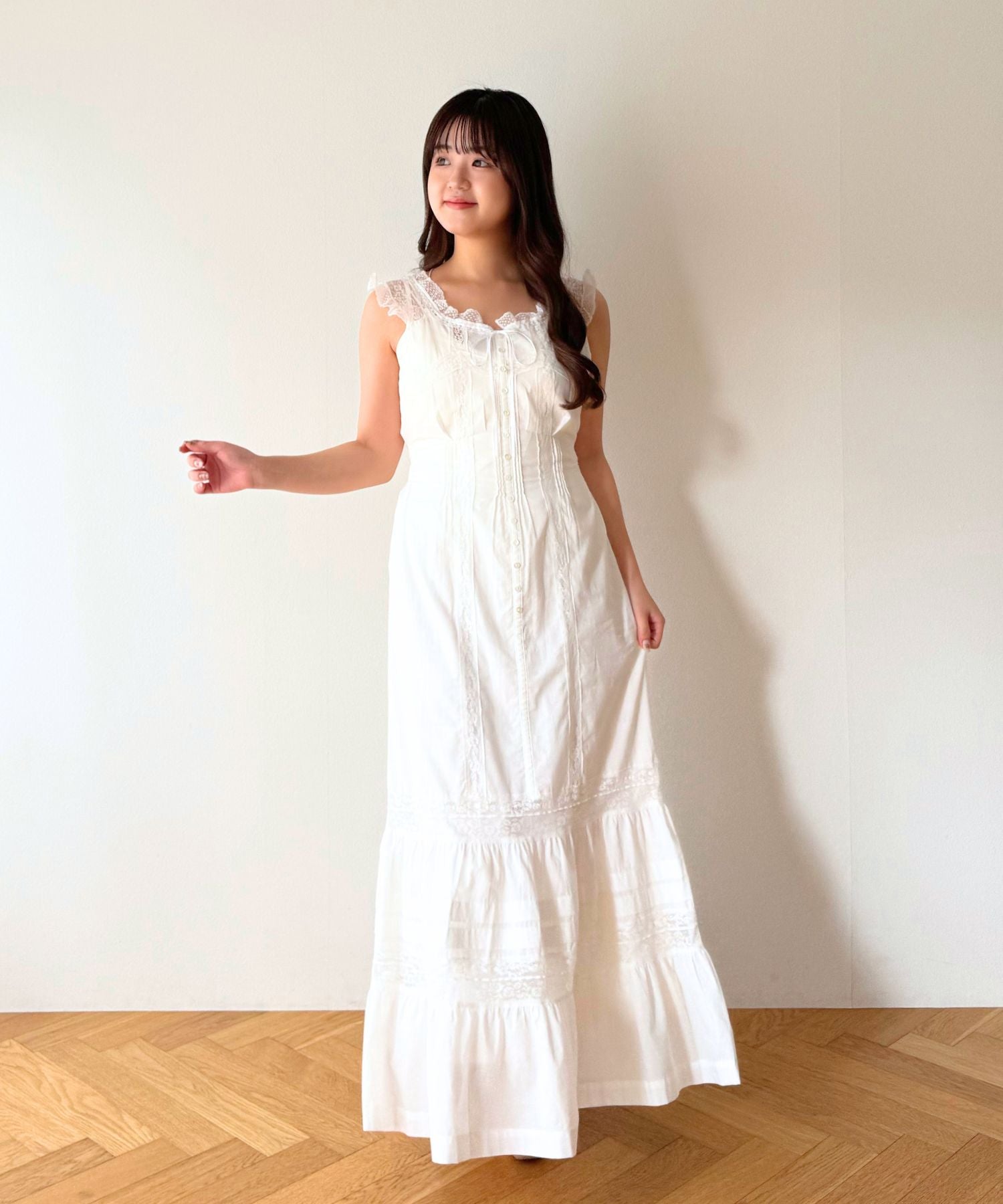 【予約】レースMIXヴィクトリアンワンピース