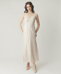 フルール刺繍レースmixドレス