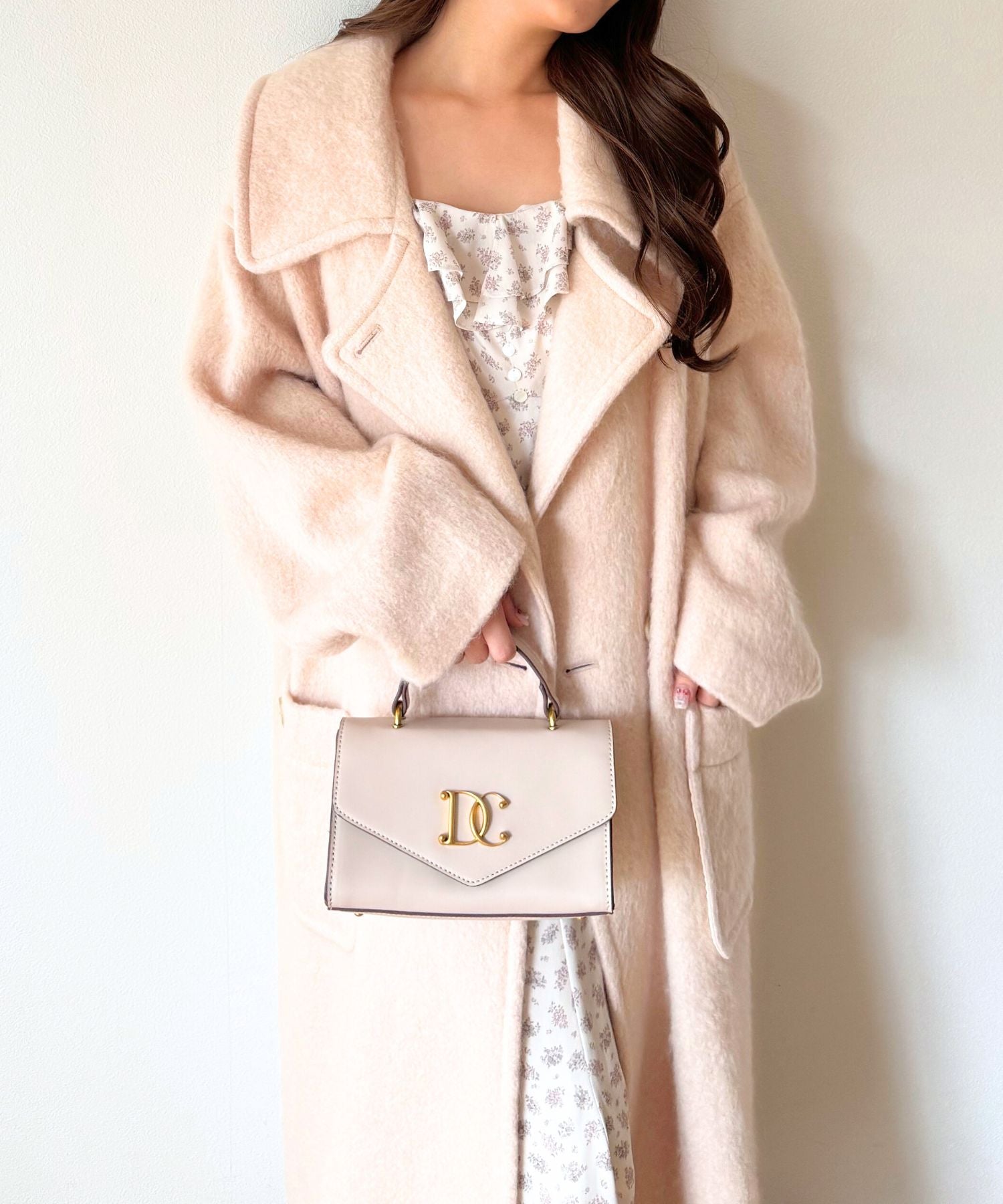 モヘヤシャギーステンカラーコート