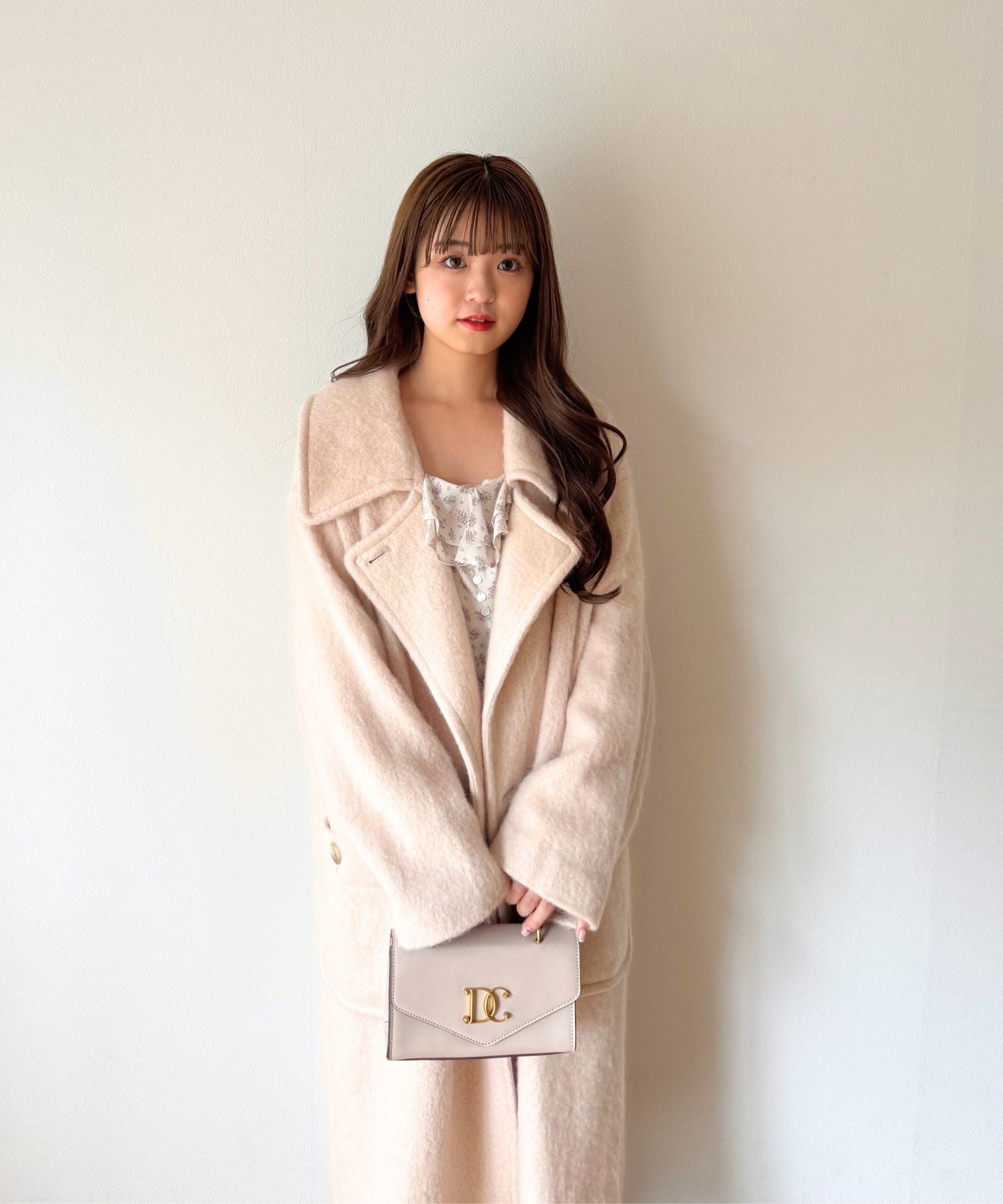 モヘヤシャギーステンカラーコート