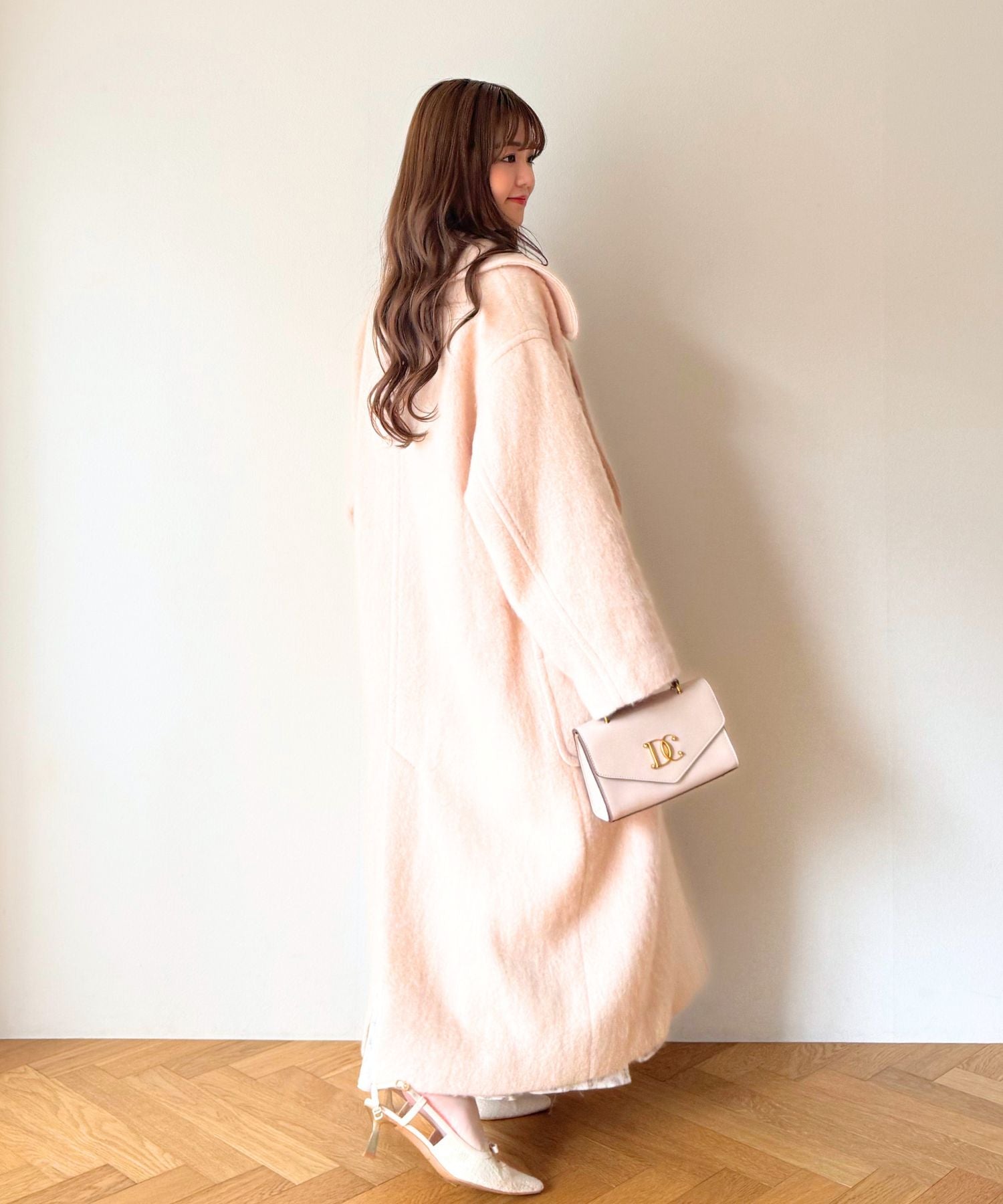 モヘヤシャギーステンカラーコート