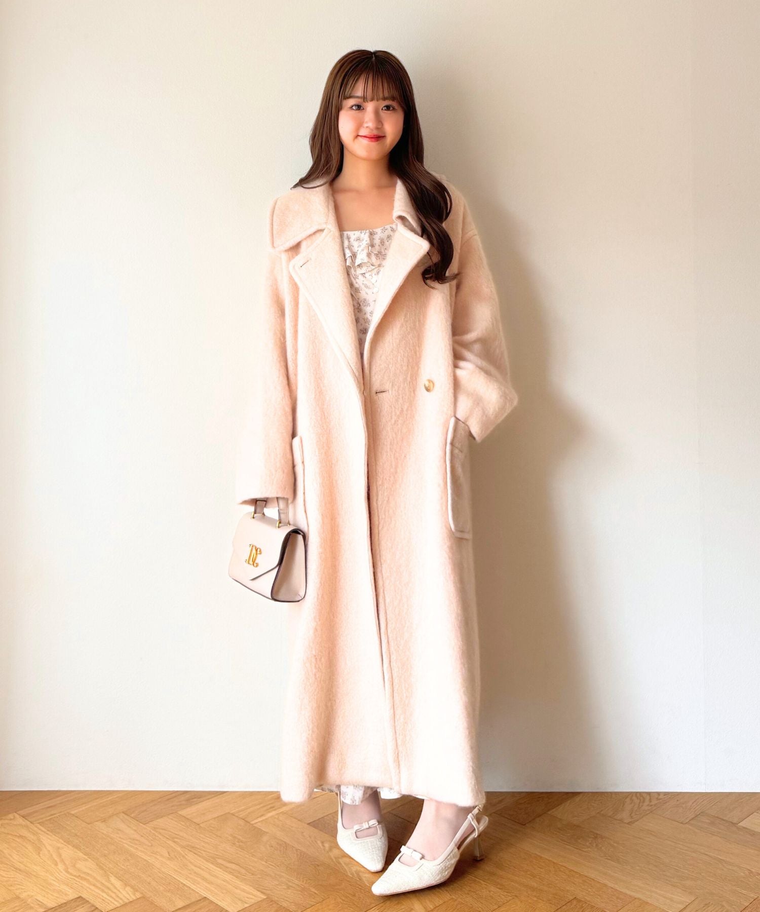 モヘヤシャギーステンカラーコート