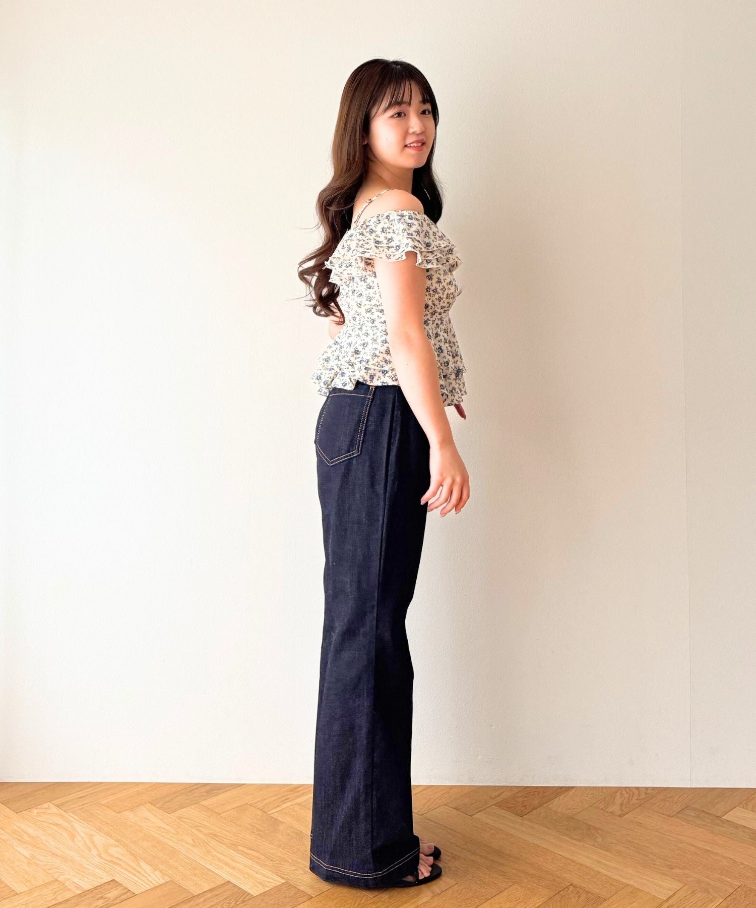 【予約】ローズフリル2wayオフショルブラウス