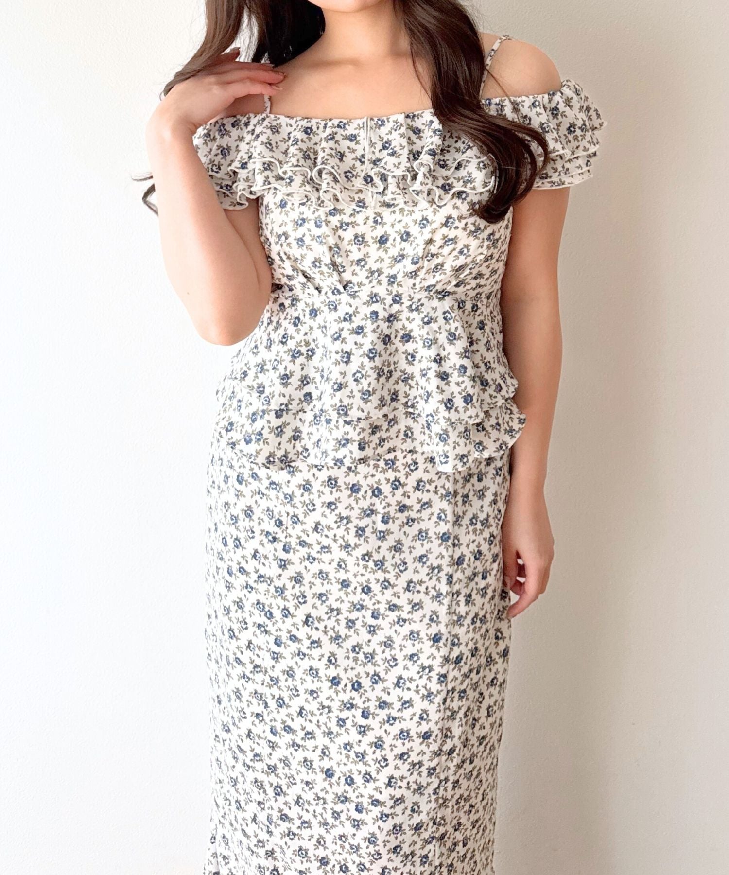 ローズフリル2wayオフショルブラウス