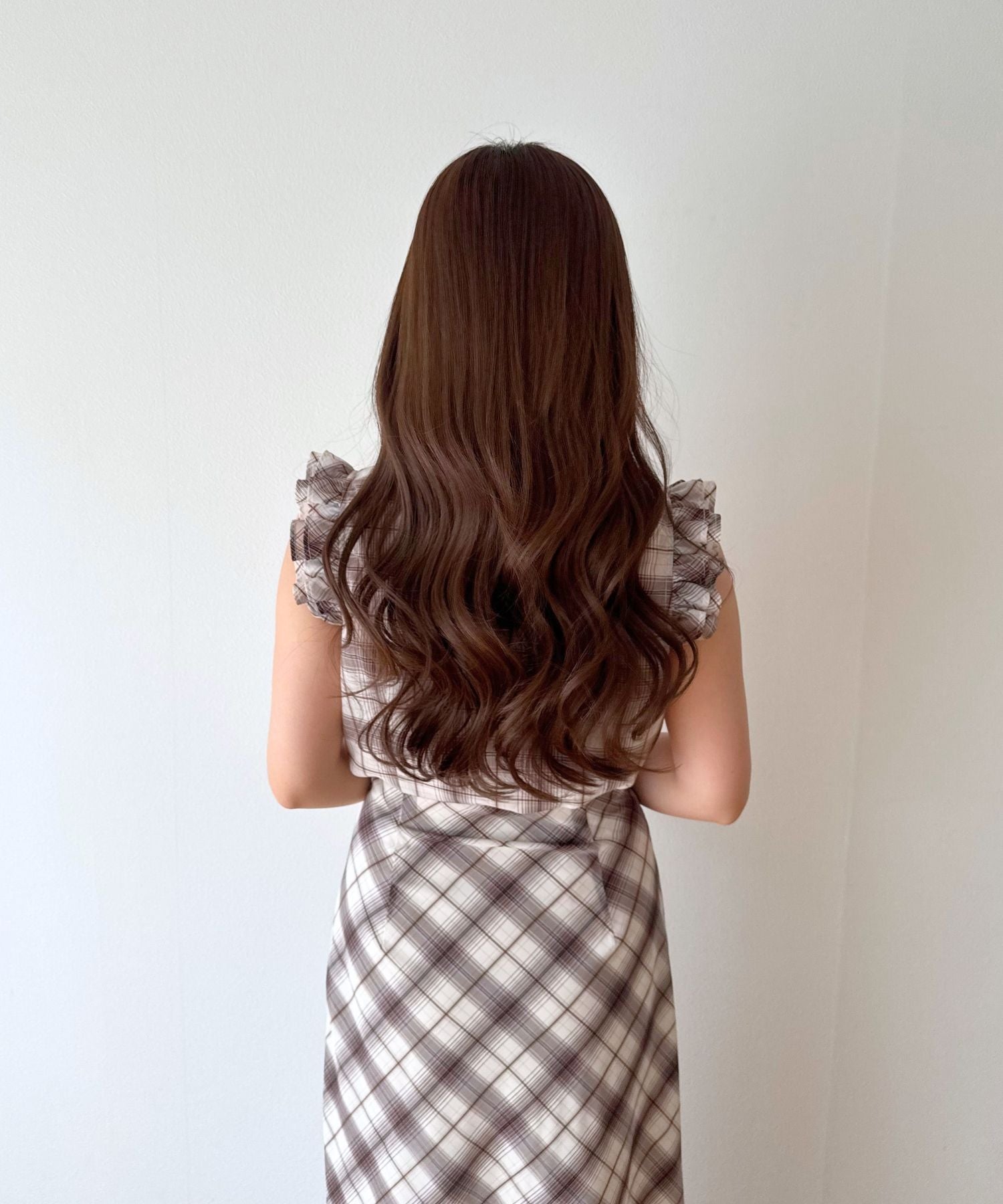 【予約】シアーチェックボウタイブラウス