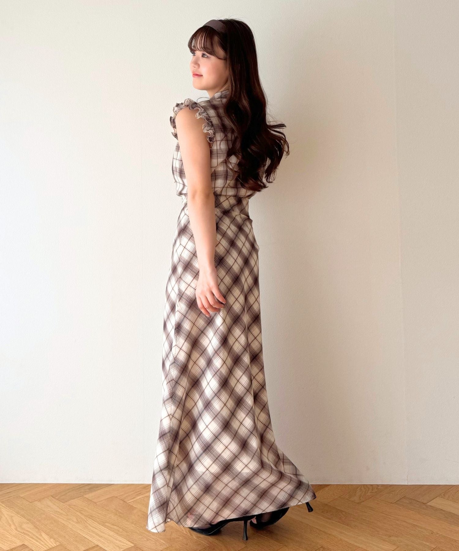 【予約】シアーチェックバイヤススカート