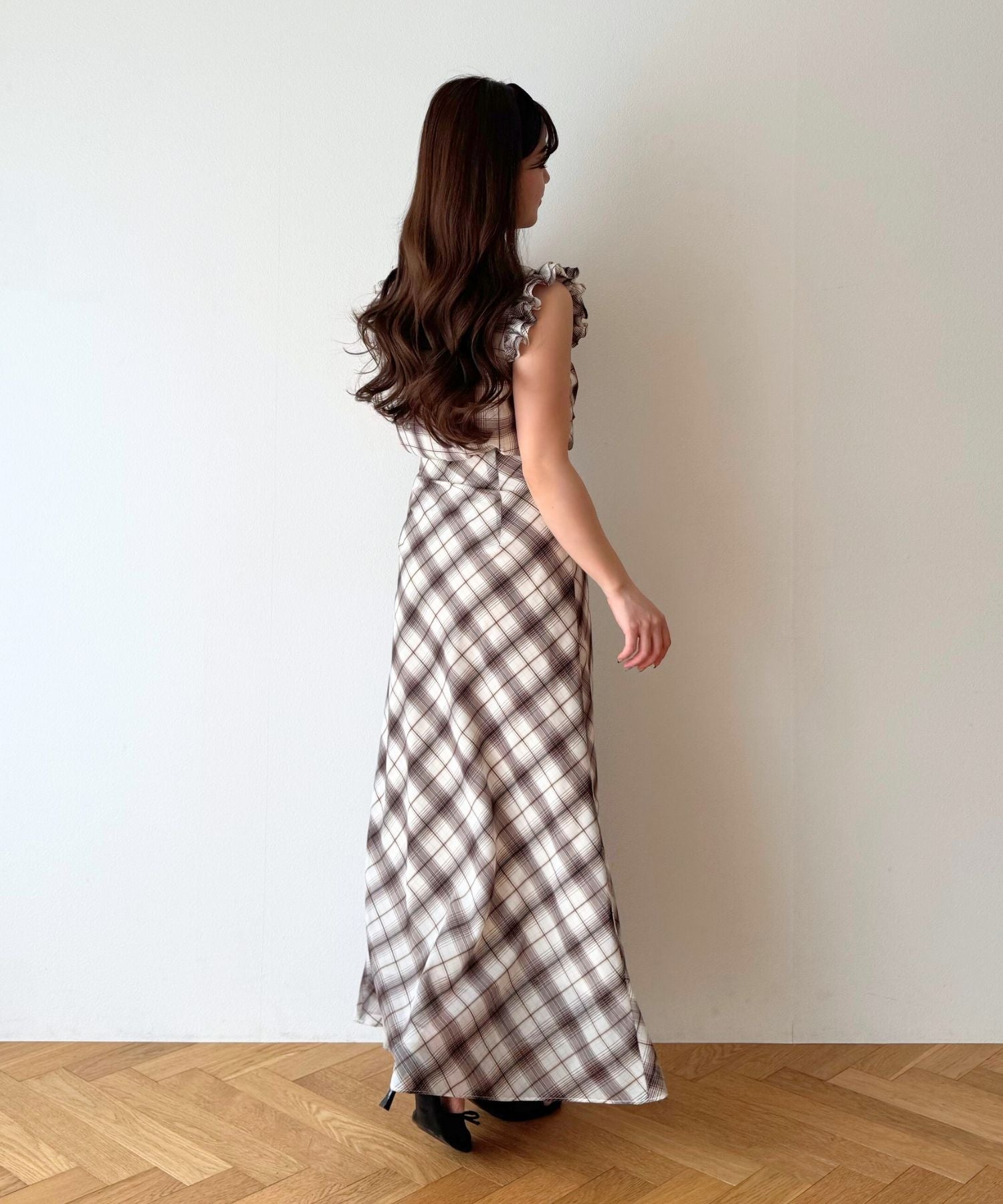 【予約】シアーチェックバイヤススカート