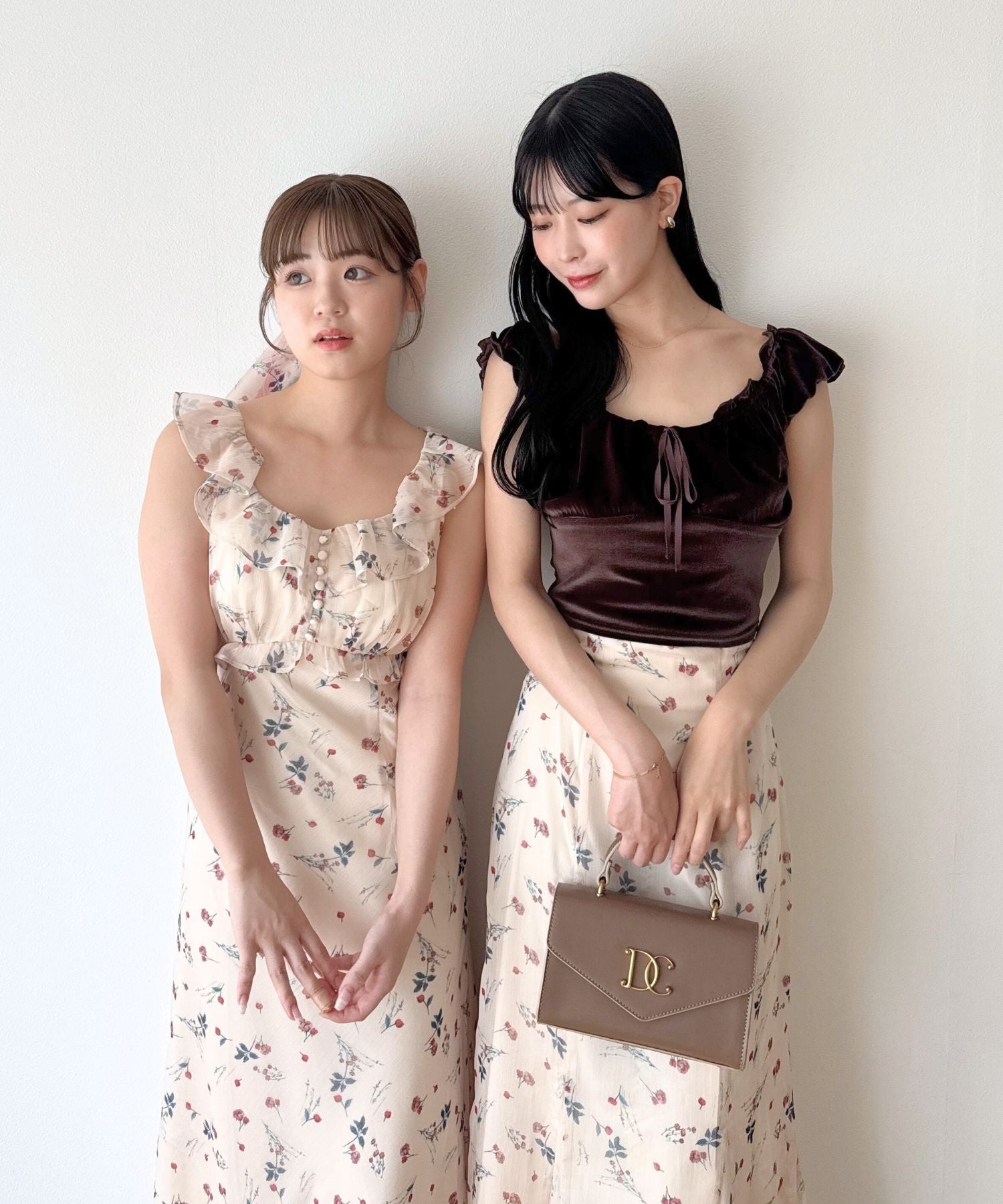 シアーシフォンフラワーワンピース