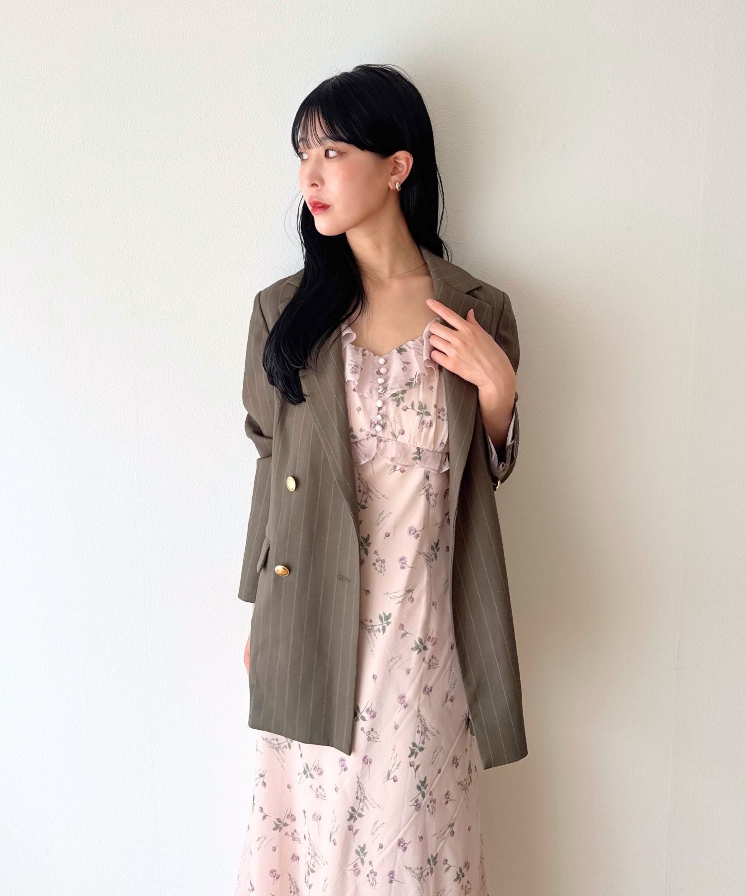 シアーシフォンフラワーワンピース