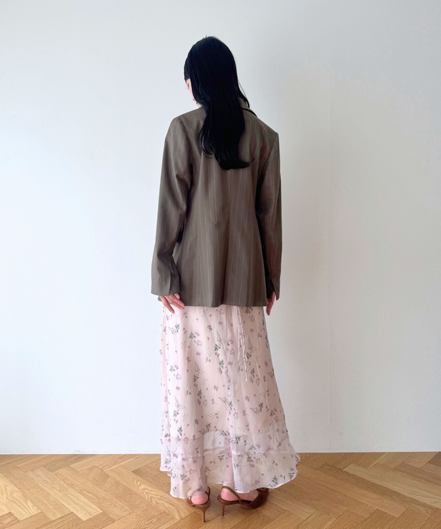 シアーシフォンフラワーワンピース