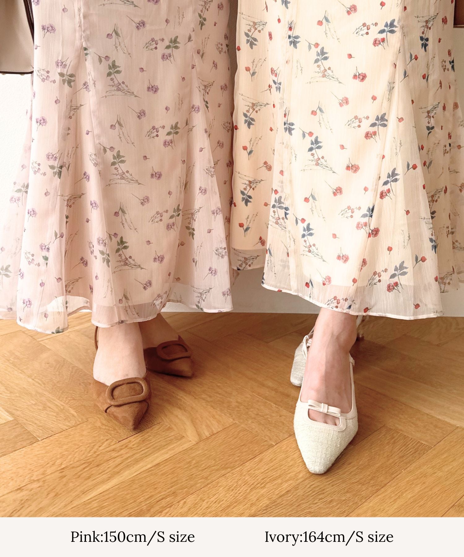 シアーシフォンフラワースカート