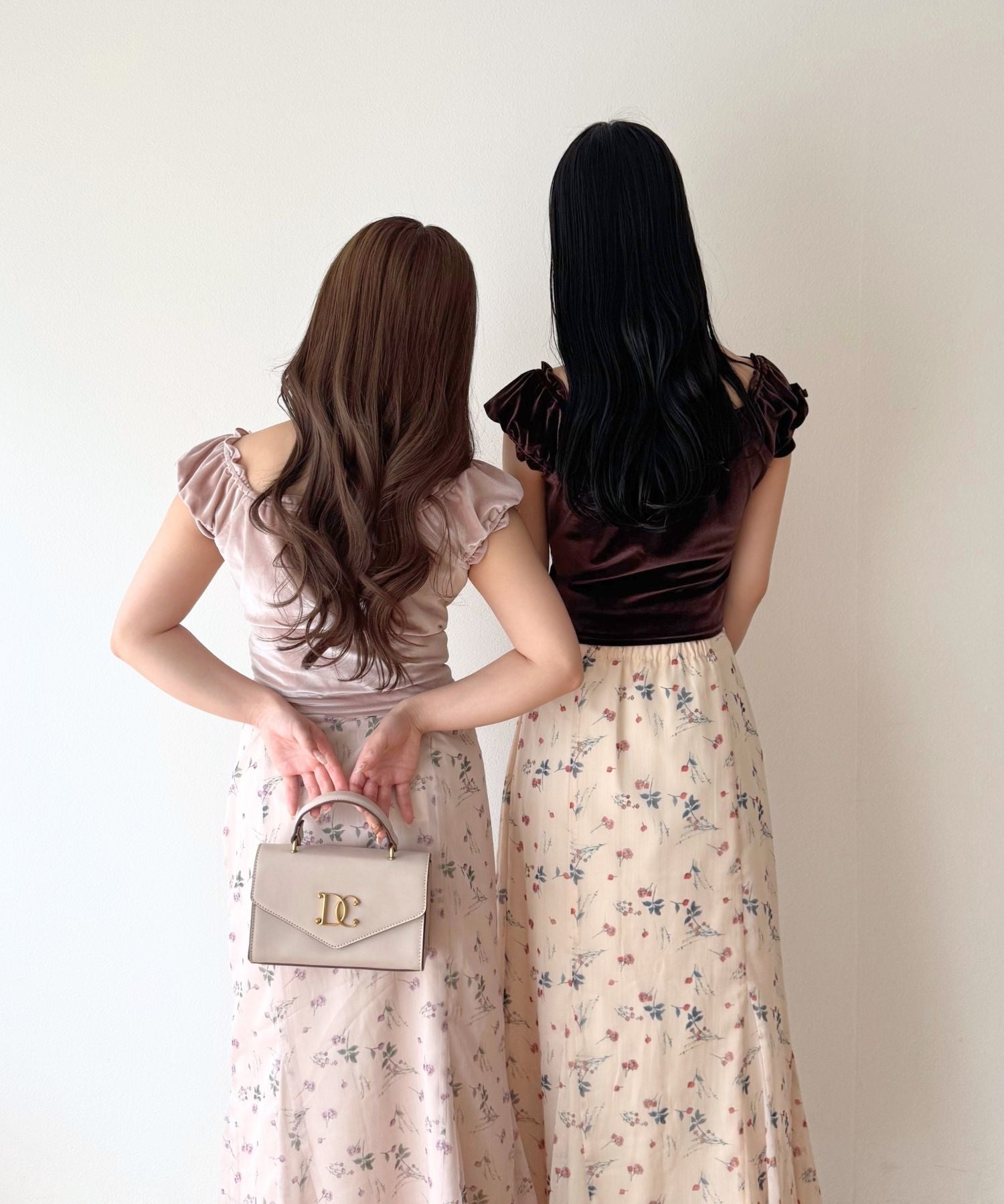 シアーシフォンフラワースカート
