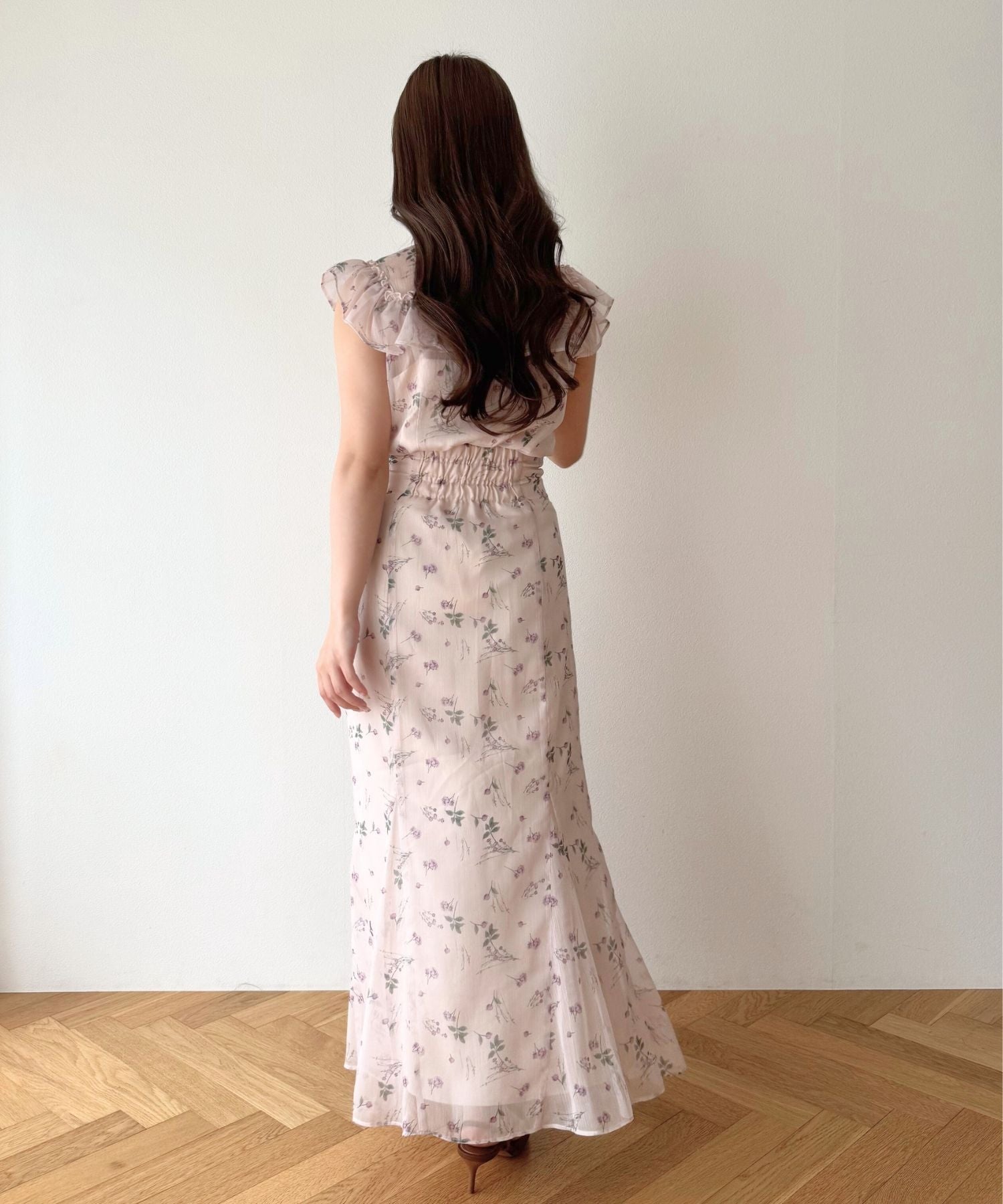 シアーシフォンフラワースカート