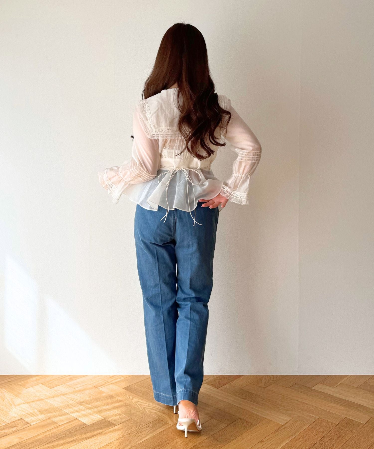 【予約】セーラーカラーレースブラウス