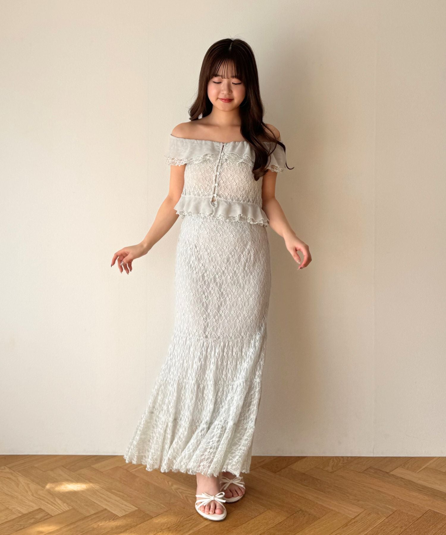 ストレッチレースマーメイドスカート