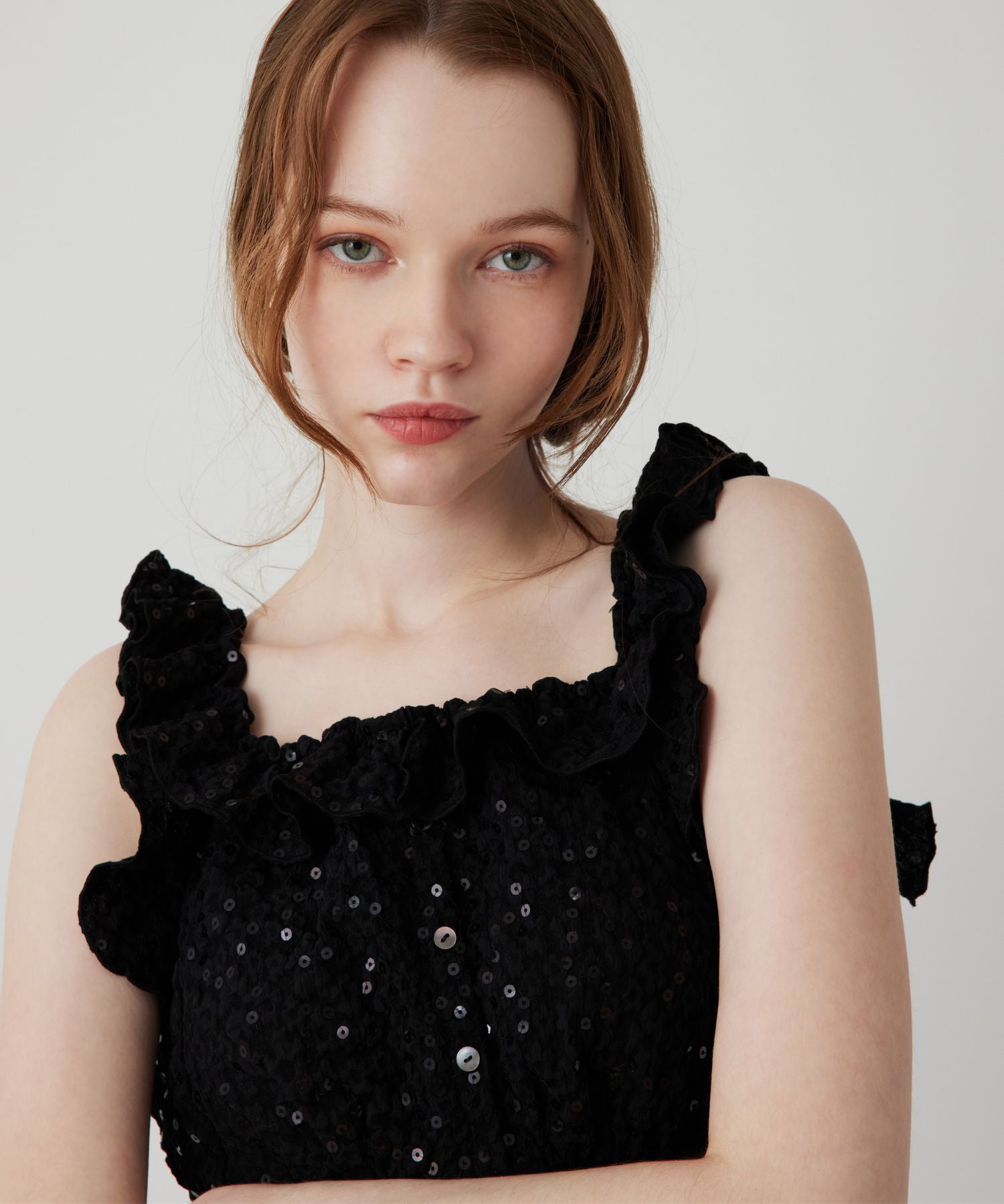 スパンコールフルールビスチェ