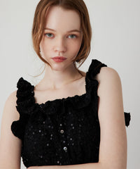 スパンコールフルールビスチェ