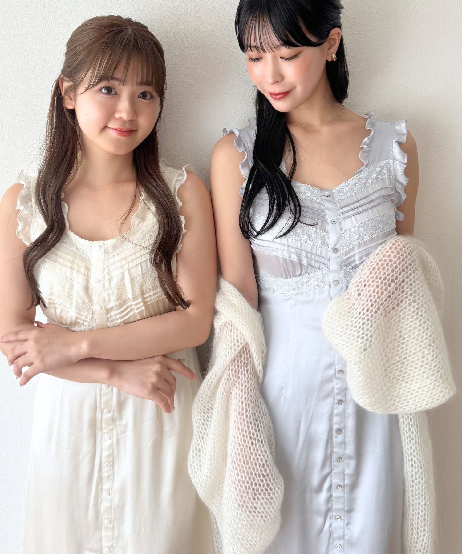 2wayキッドモヘヤシアーニット