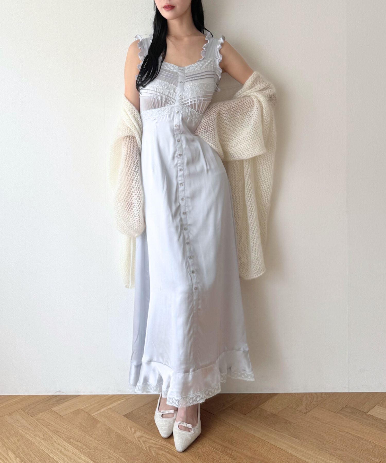 2wayキッドモヘヤシアーニット