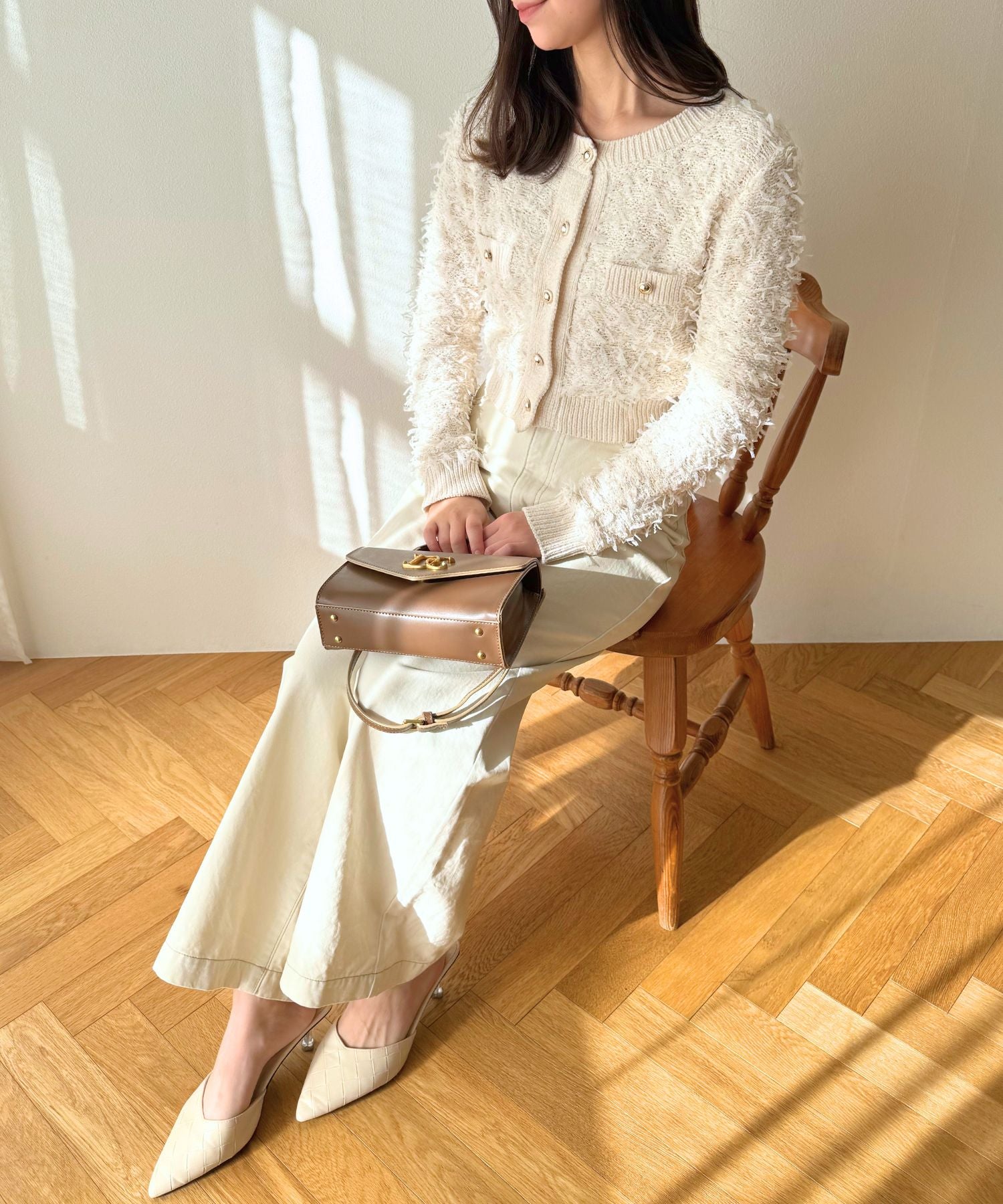 リボンフリンジカーディガン