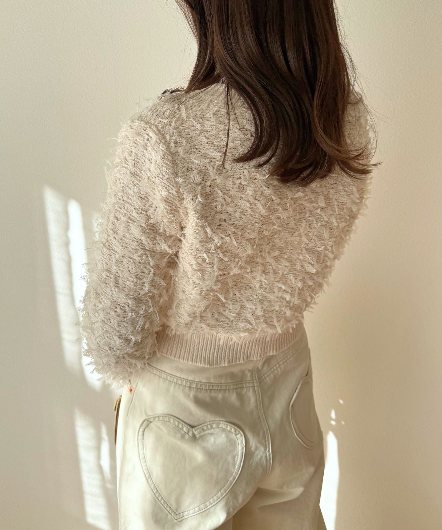 リボンフリンジカーディガン