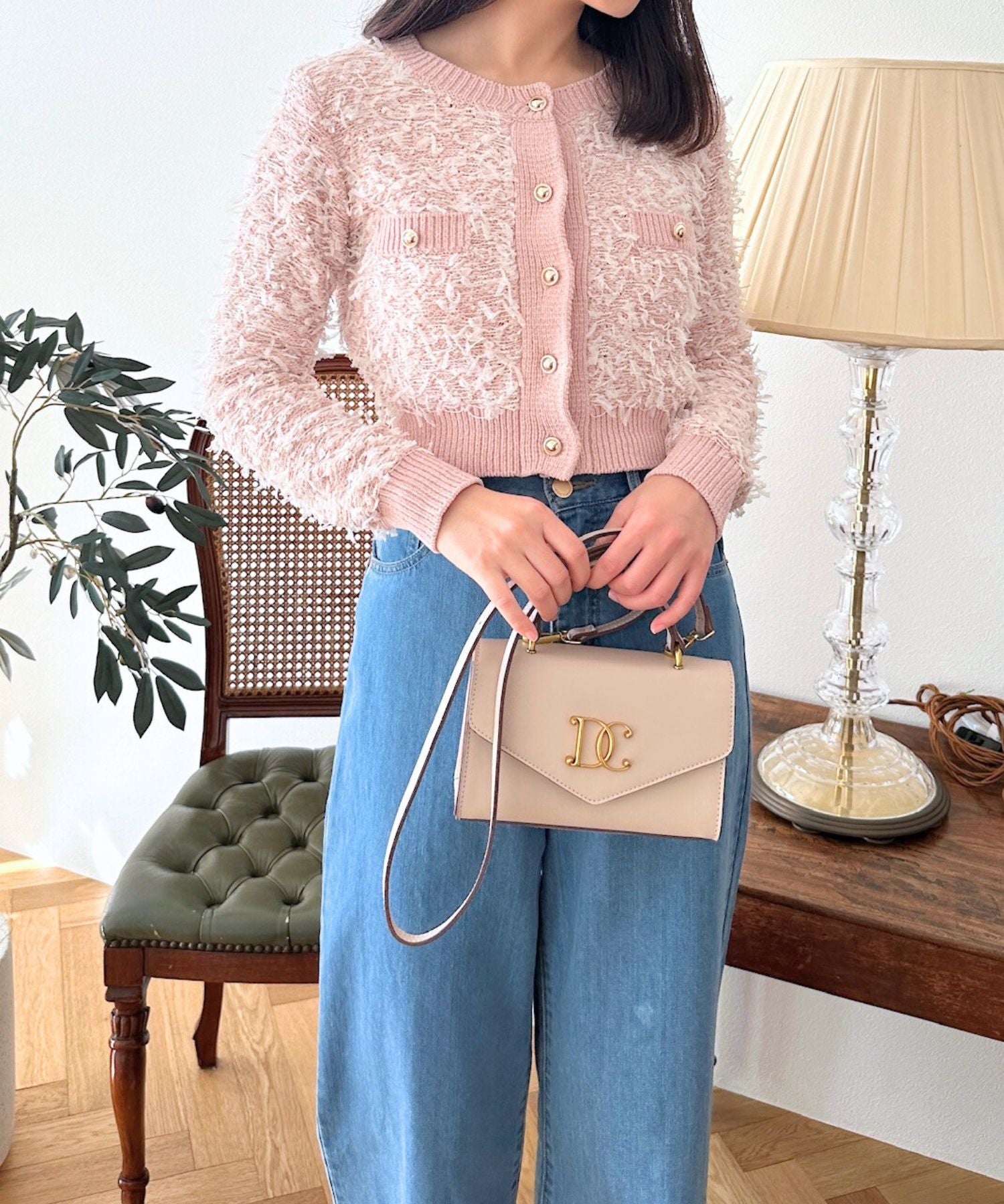 リボンフリンジカーディガン