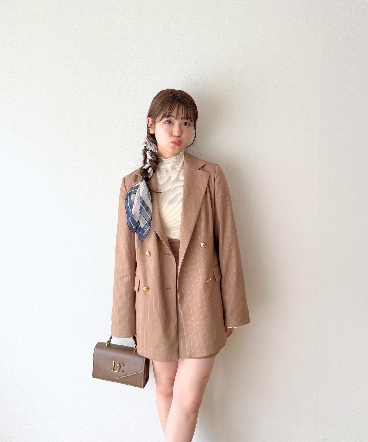 ストライプタックミニスカート