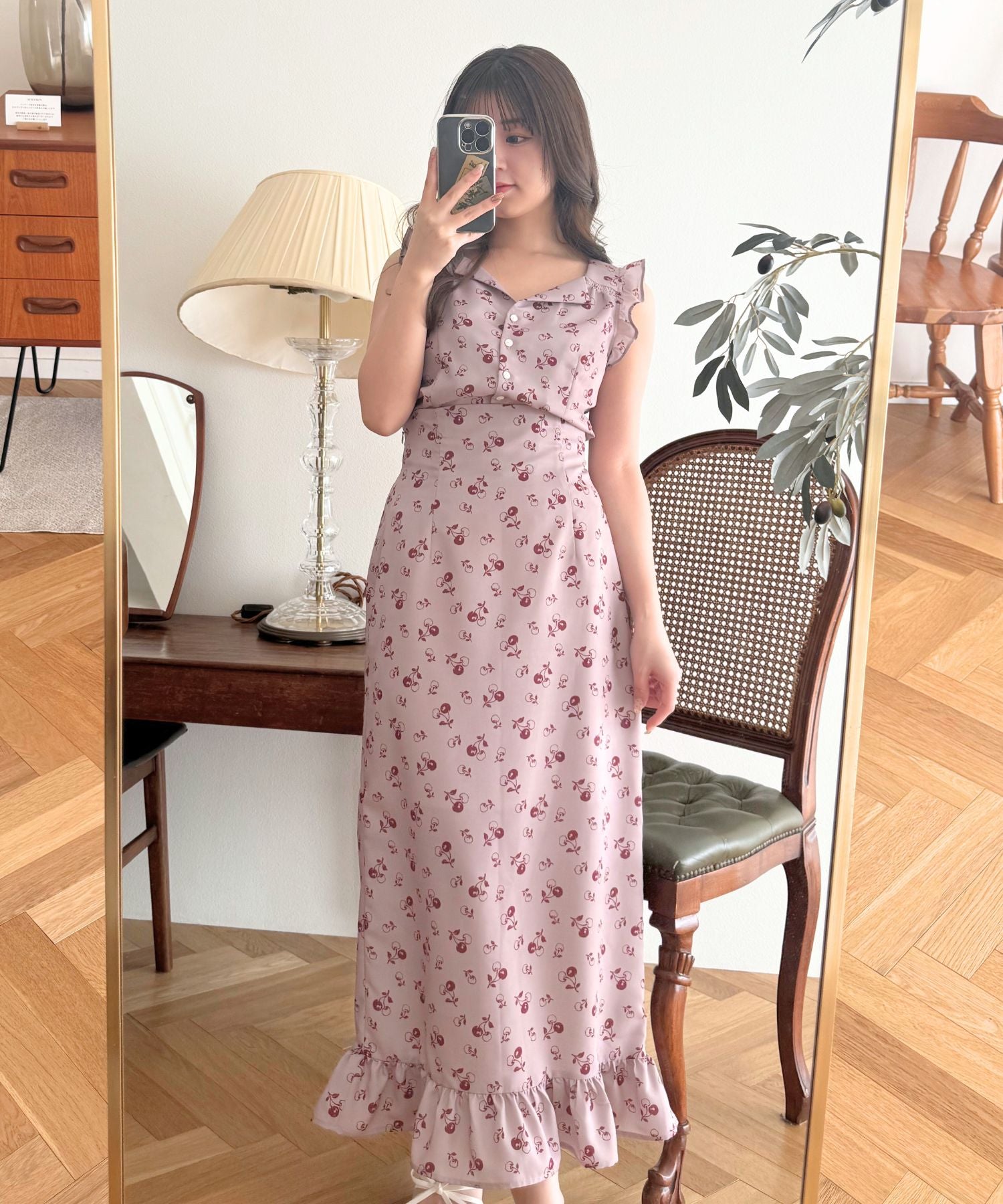 ヴィンテージチェリーブラウス