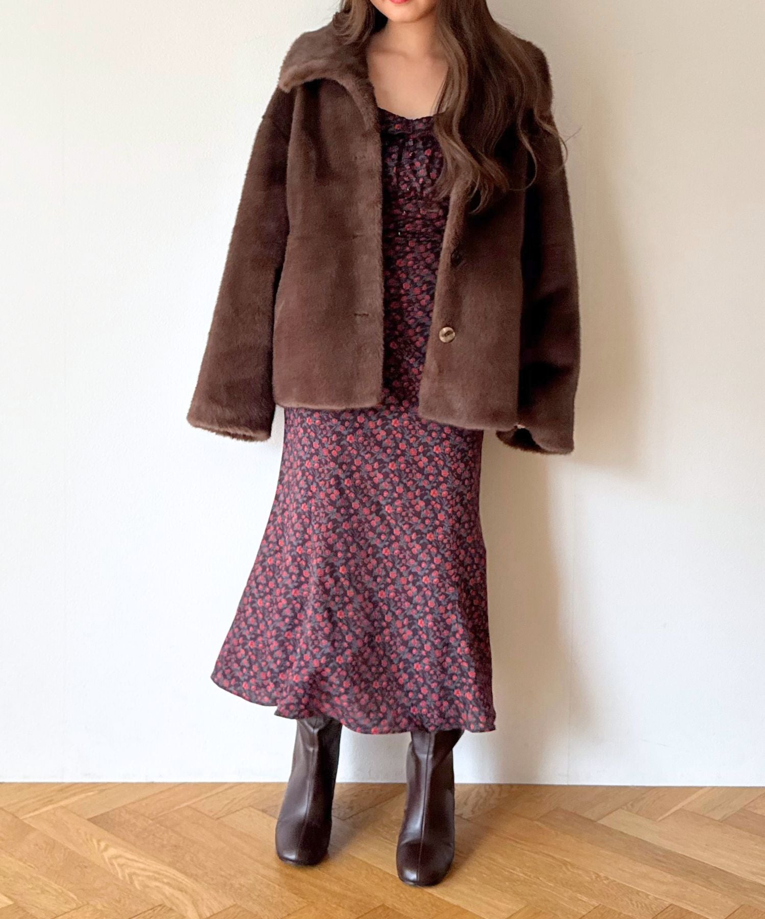 ヴィンテージローズフリルワンピース