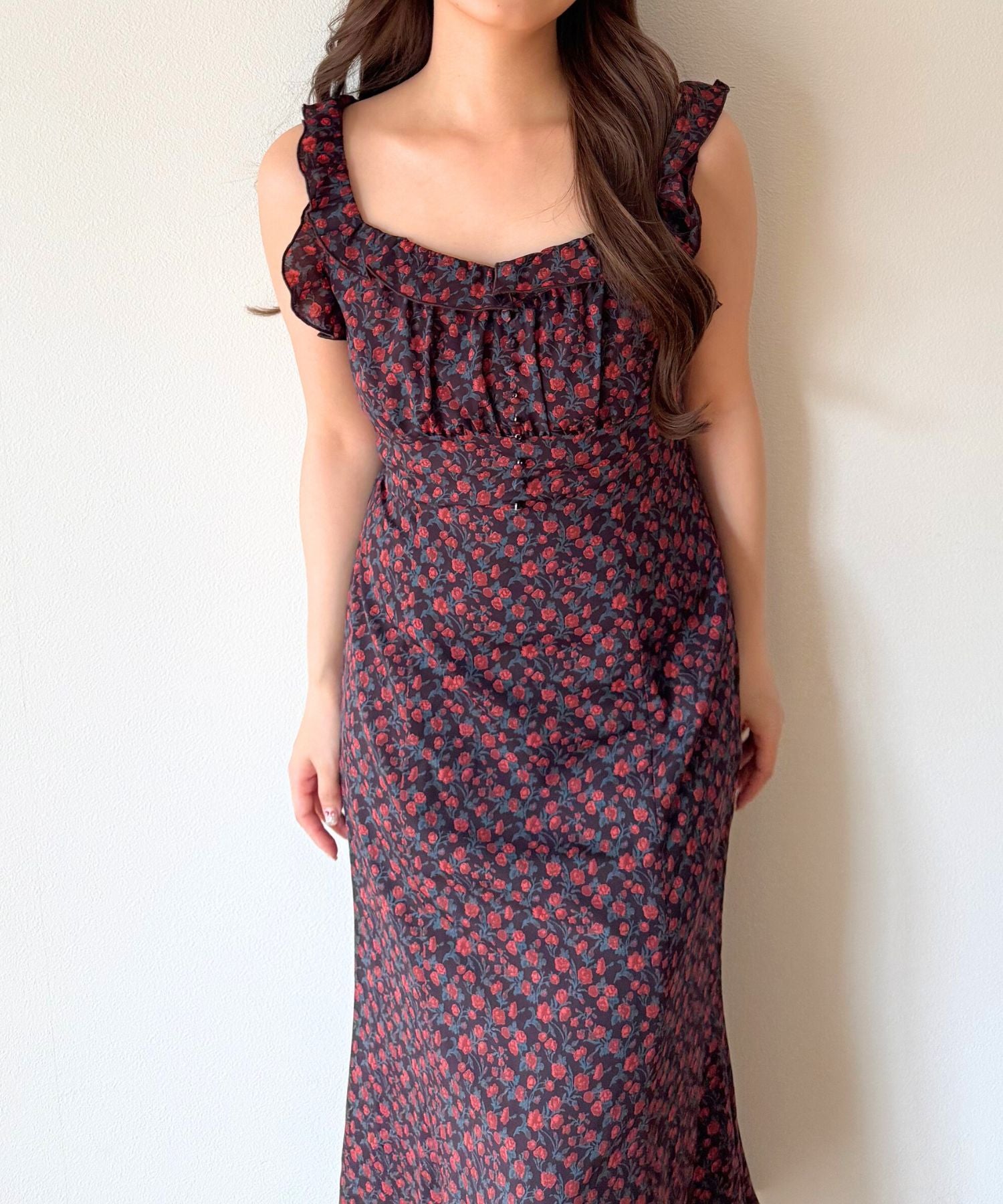 ヴィンテージローズフリルワンピース