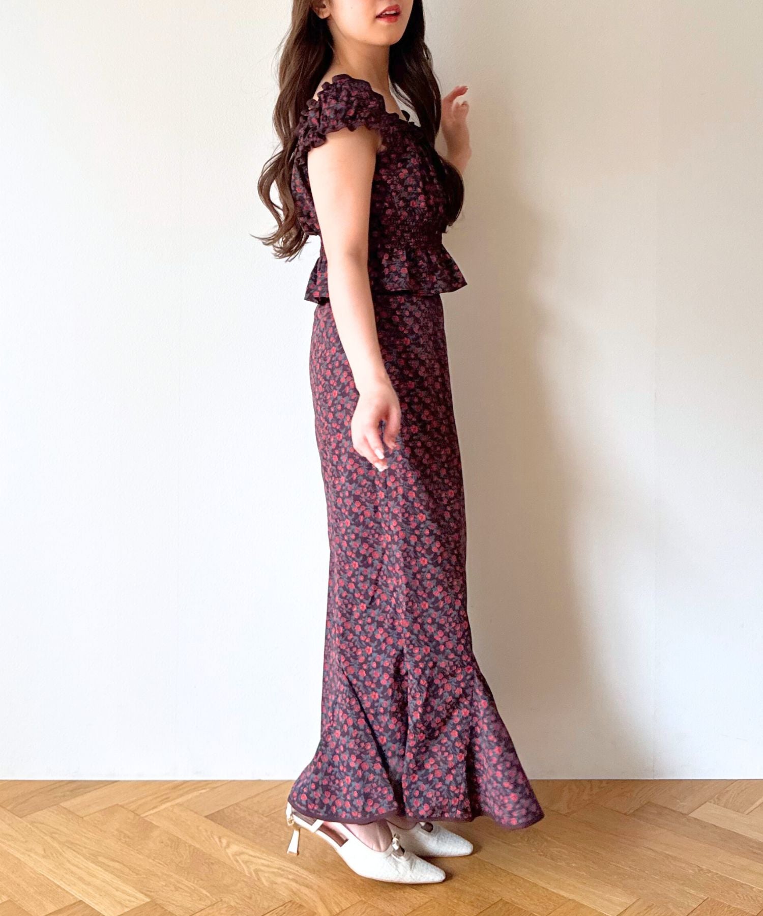 ヴィンテージローズマーメイドスカート