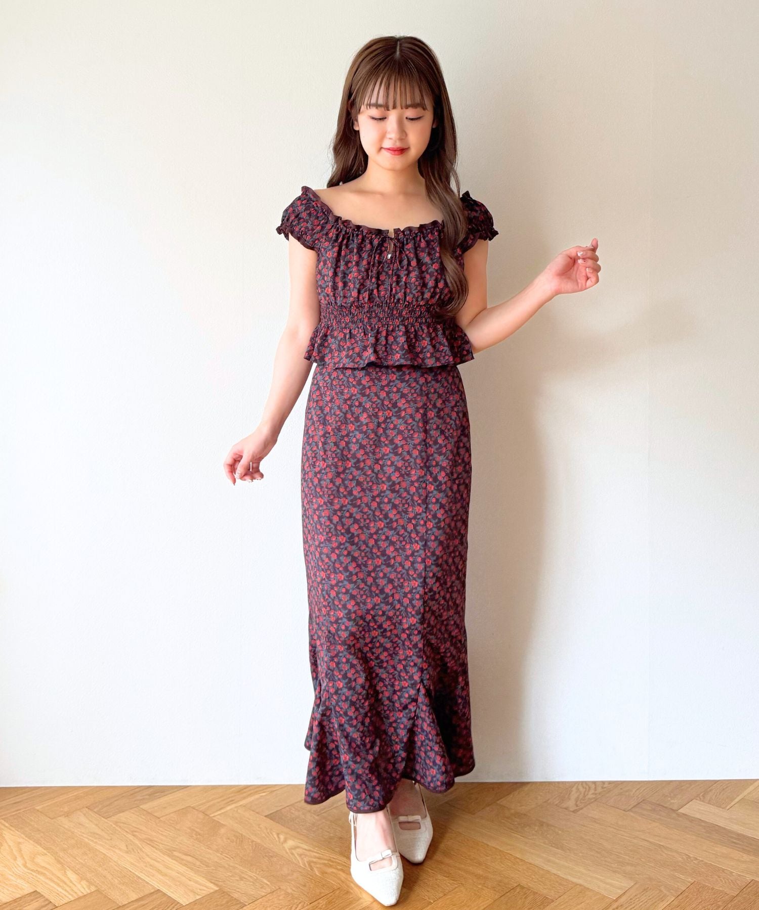 ヴィンテージローズマーメイドスカート