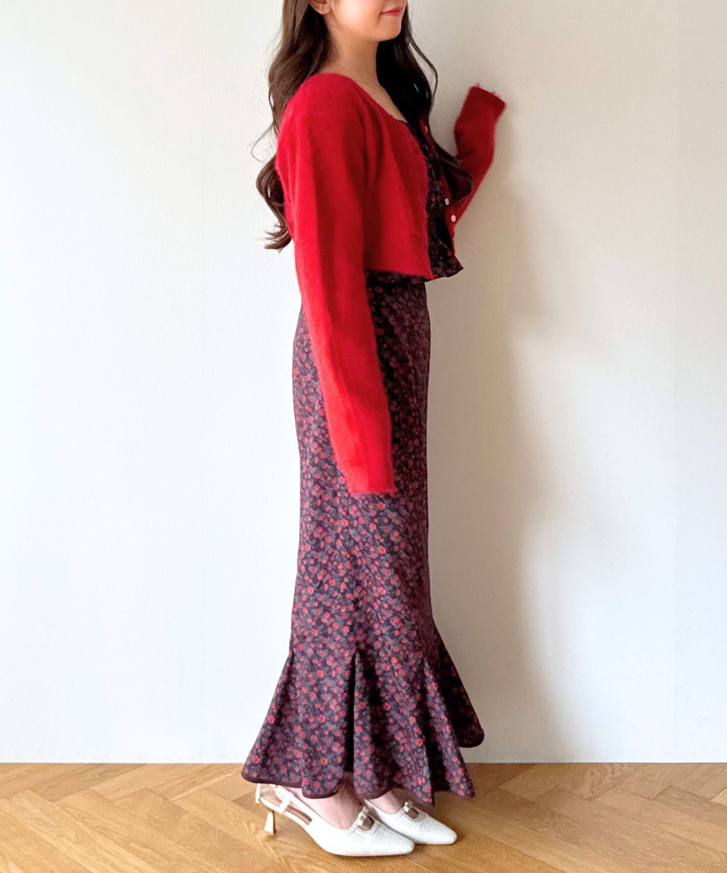 ヴィンテージローズマーメイドスカート