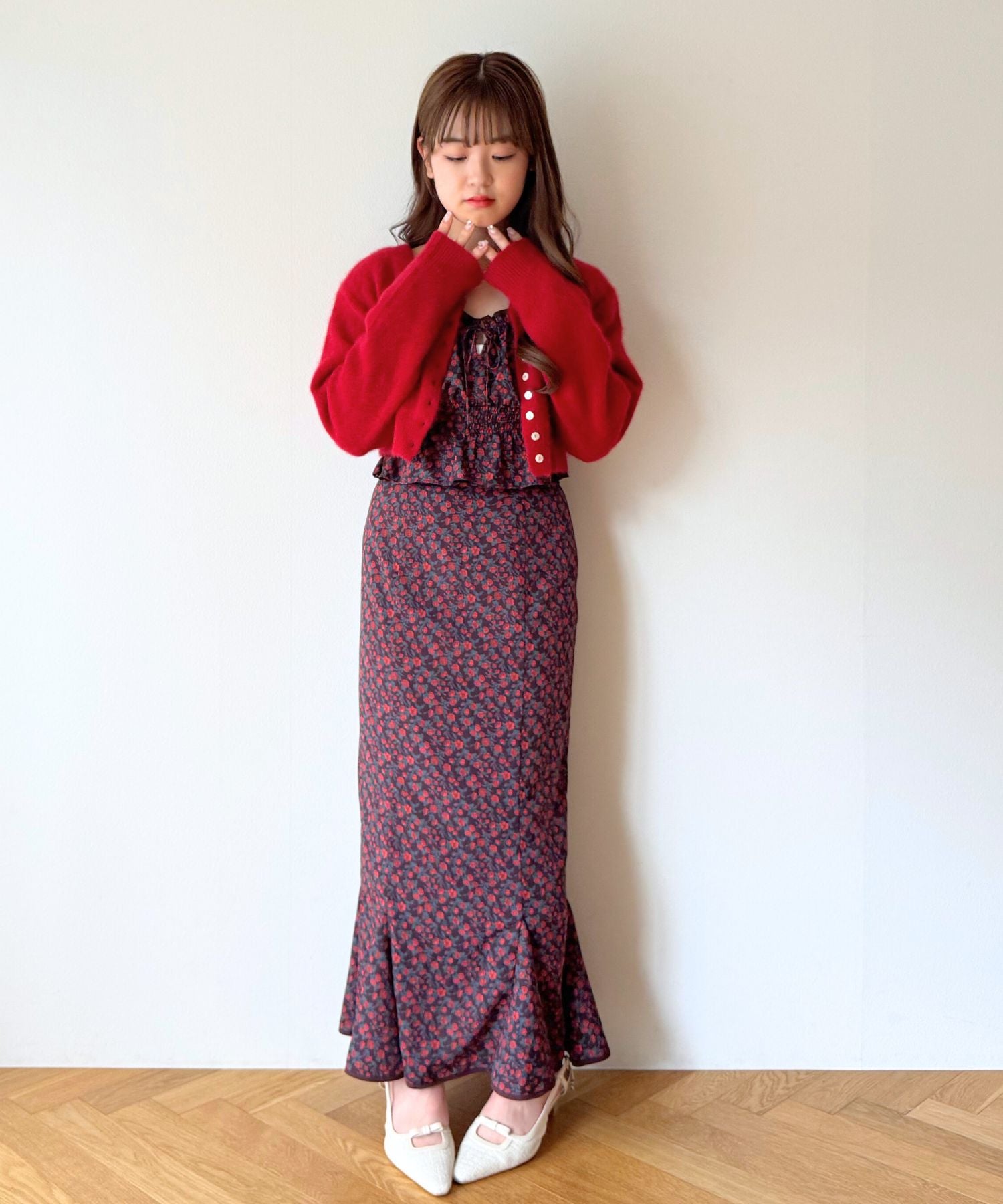 ヴィンテージローズマーメイドスカート