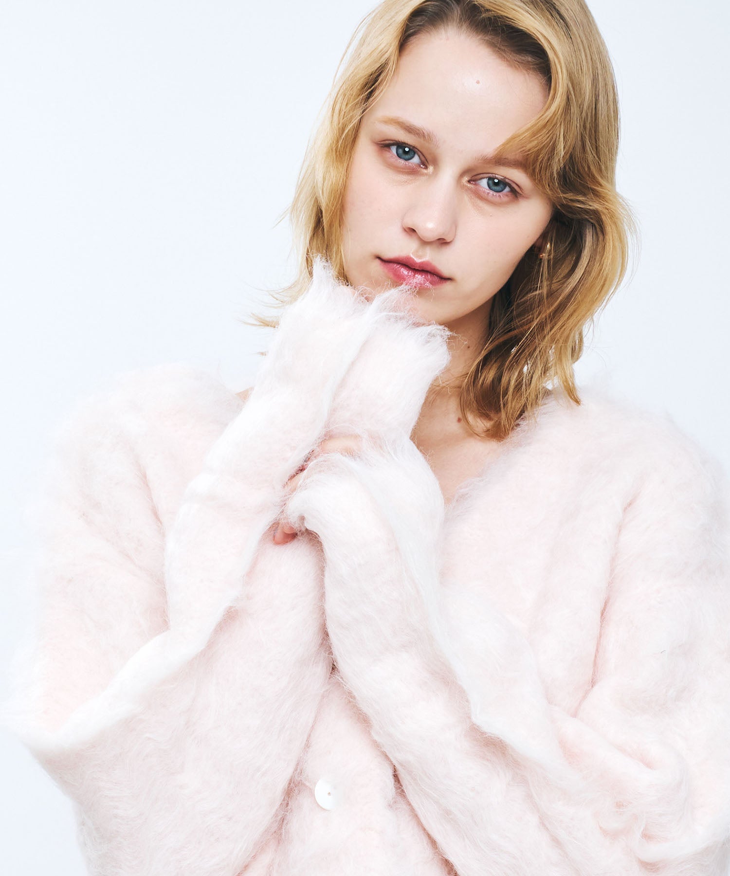 ブラッシュドシャギーカーディガン